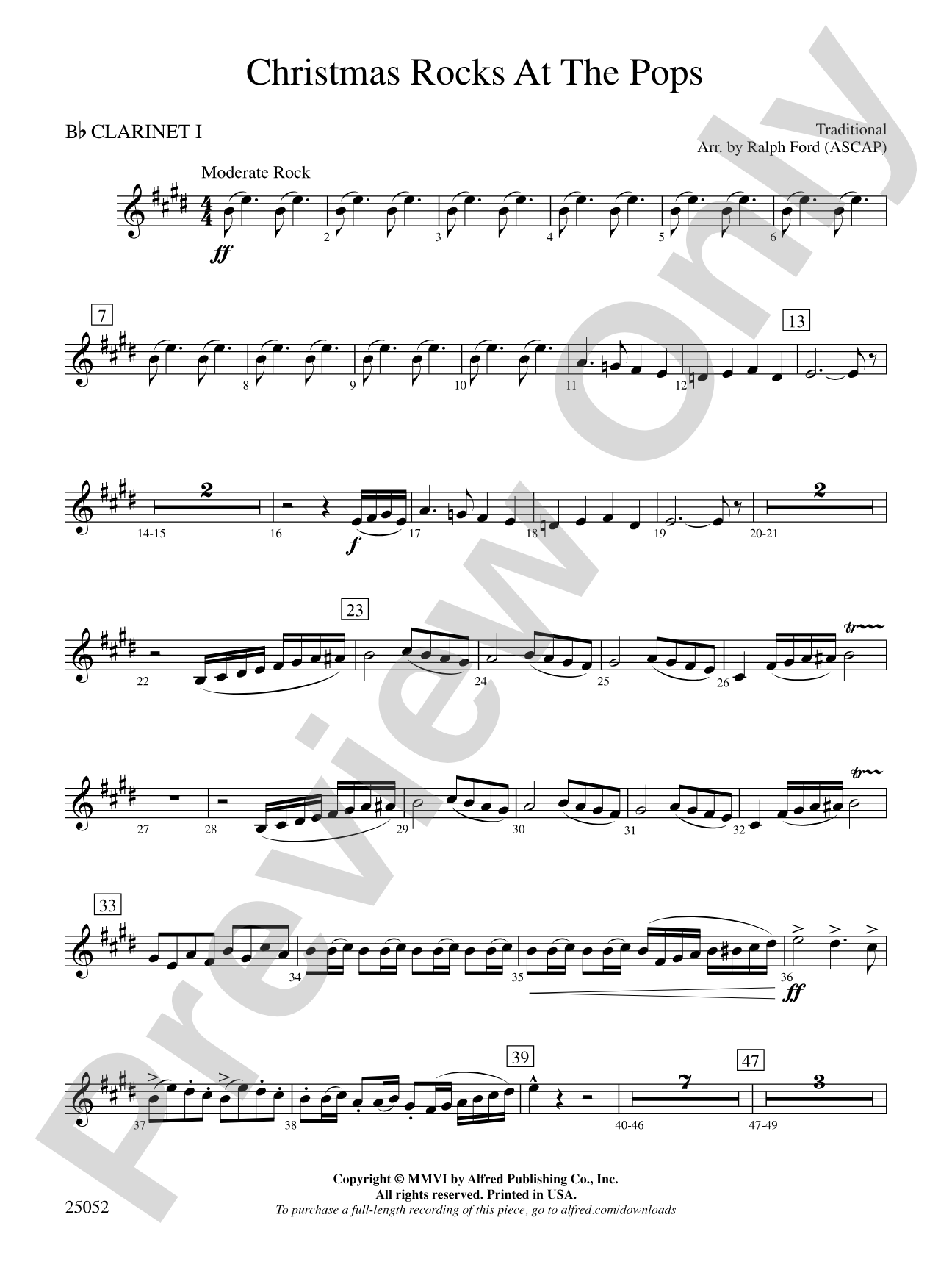 Christmas Rocks at the Pops: 1st B-flat Clarinet