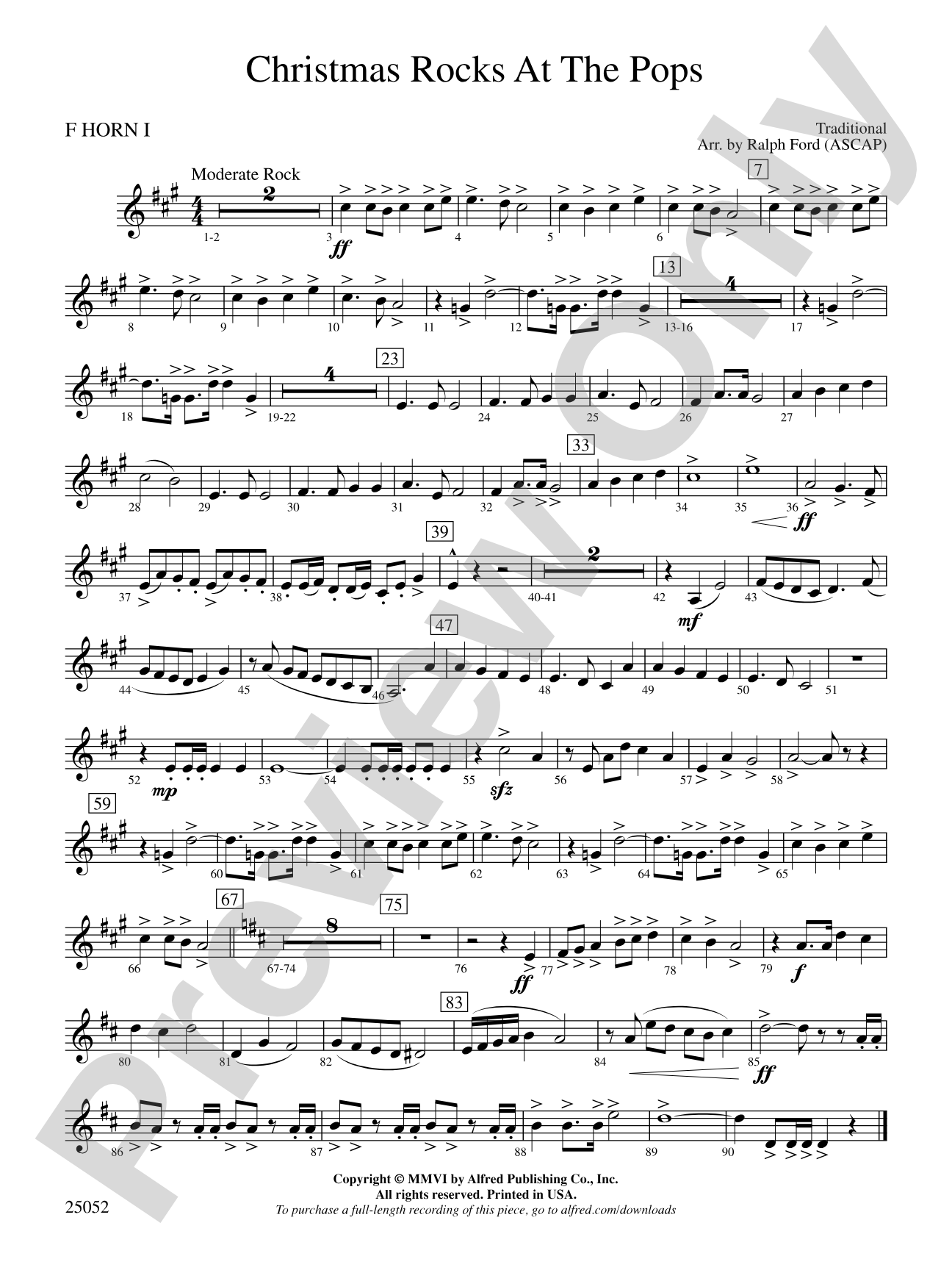 Christmas Rocks at the Pops: 1st F Horn