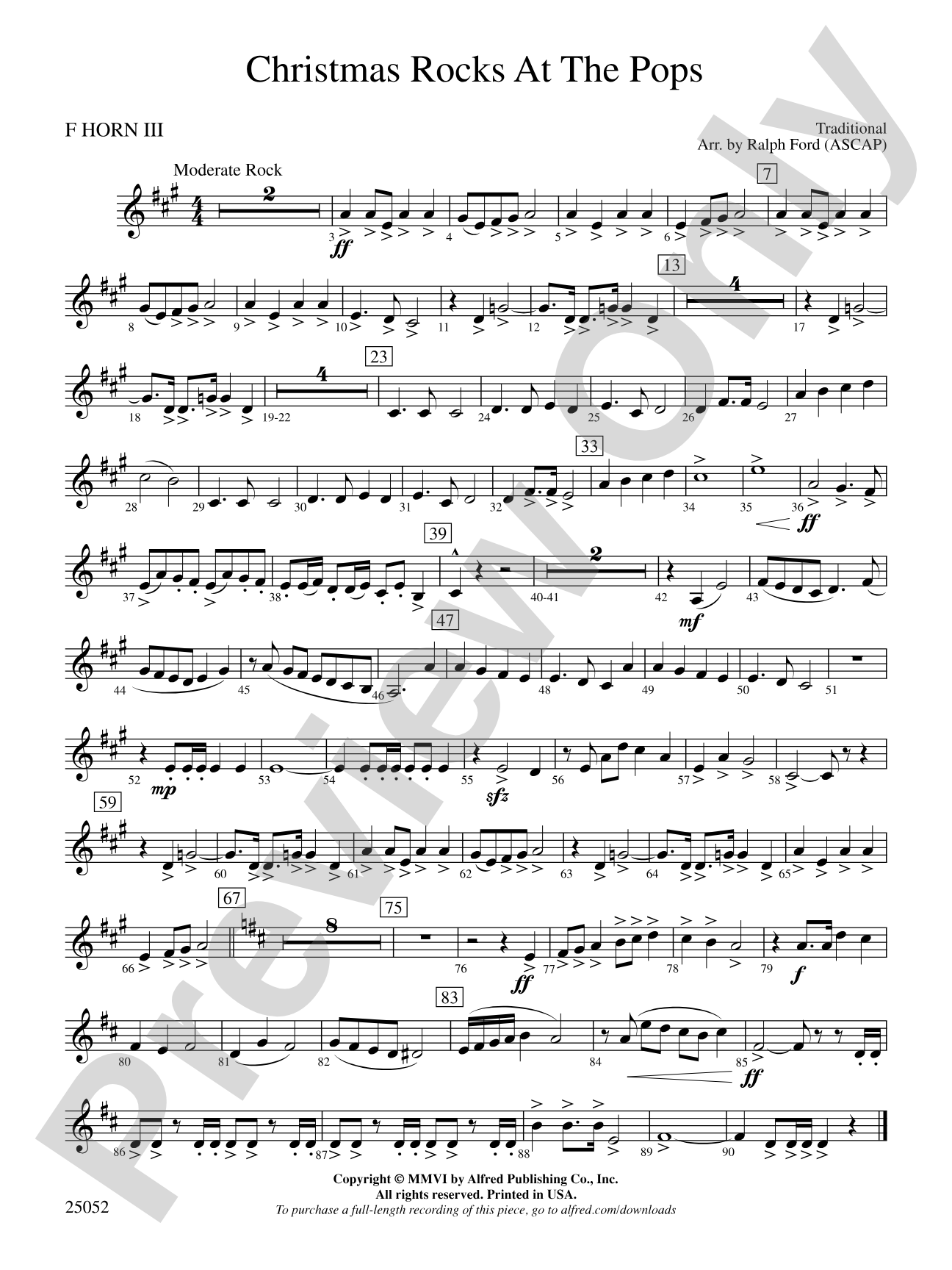 Christmas Rocks at the Pops: 3rd F Horn