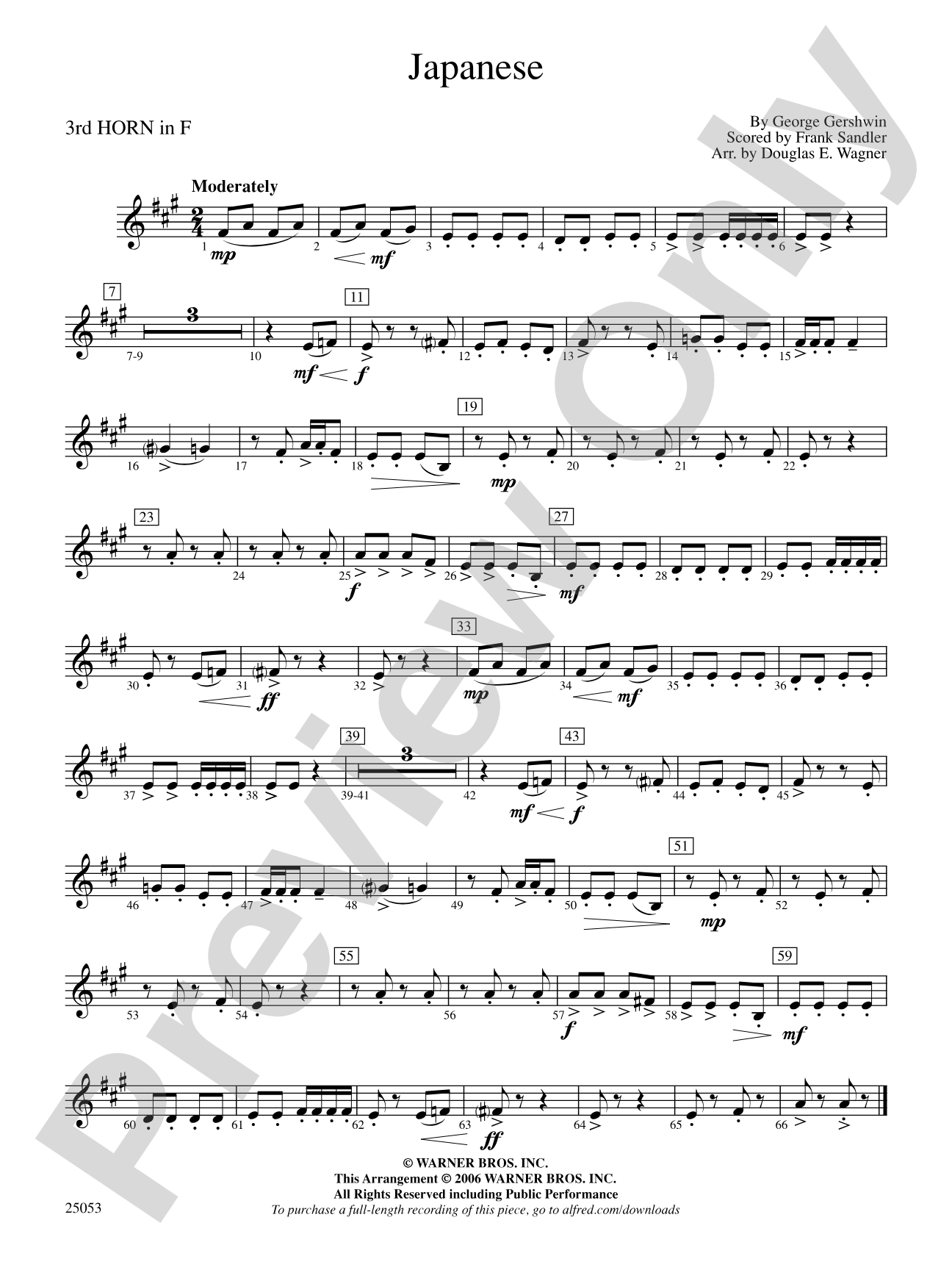 Japanese: 3rd F Horn