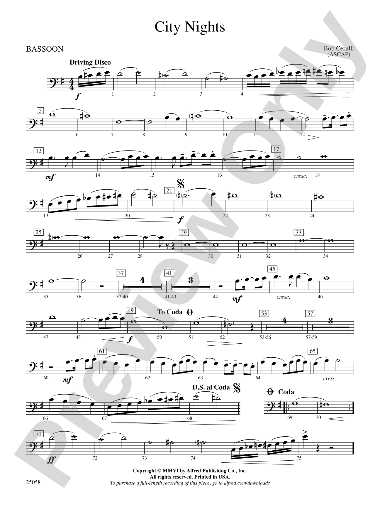 City Nights: Bassoon