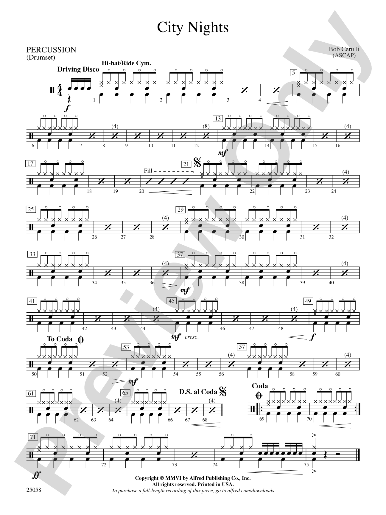 City Nights: 1st Percussion