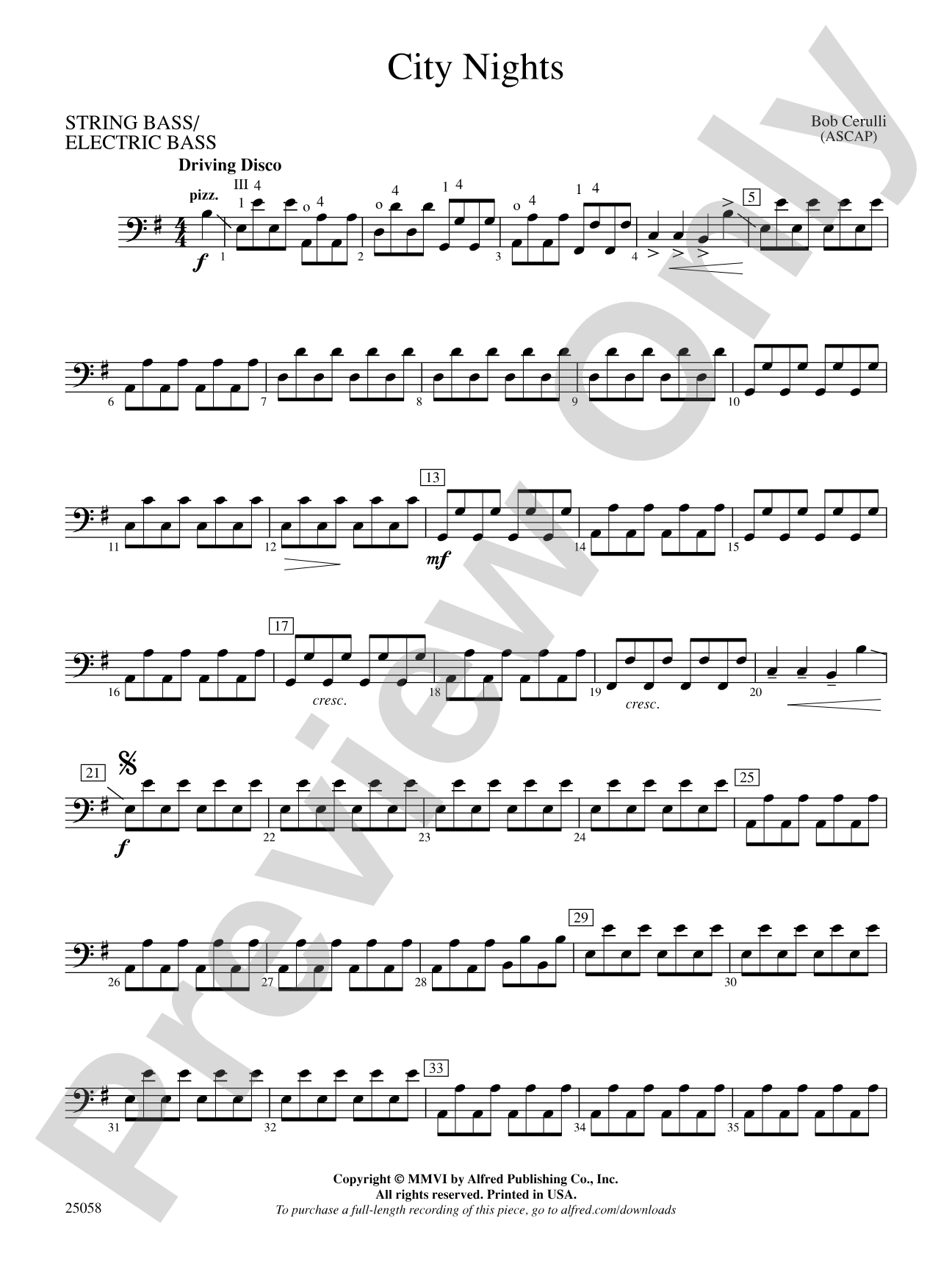 City Nights: String Bass