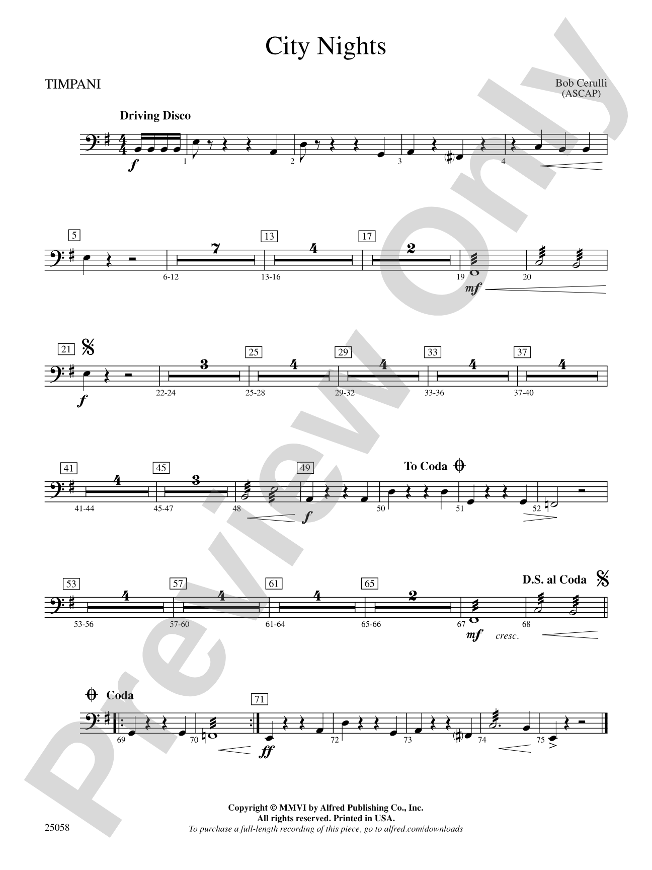 City Nights: Timpani