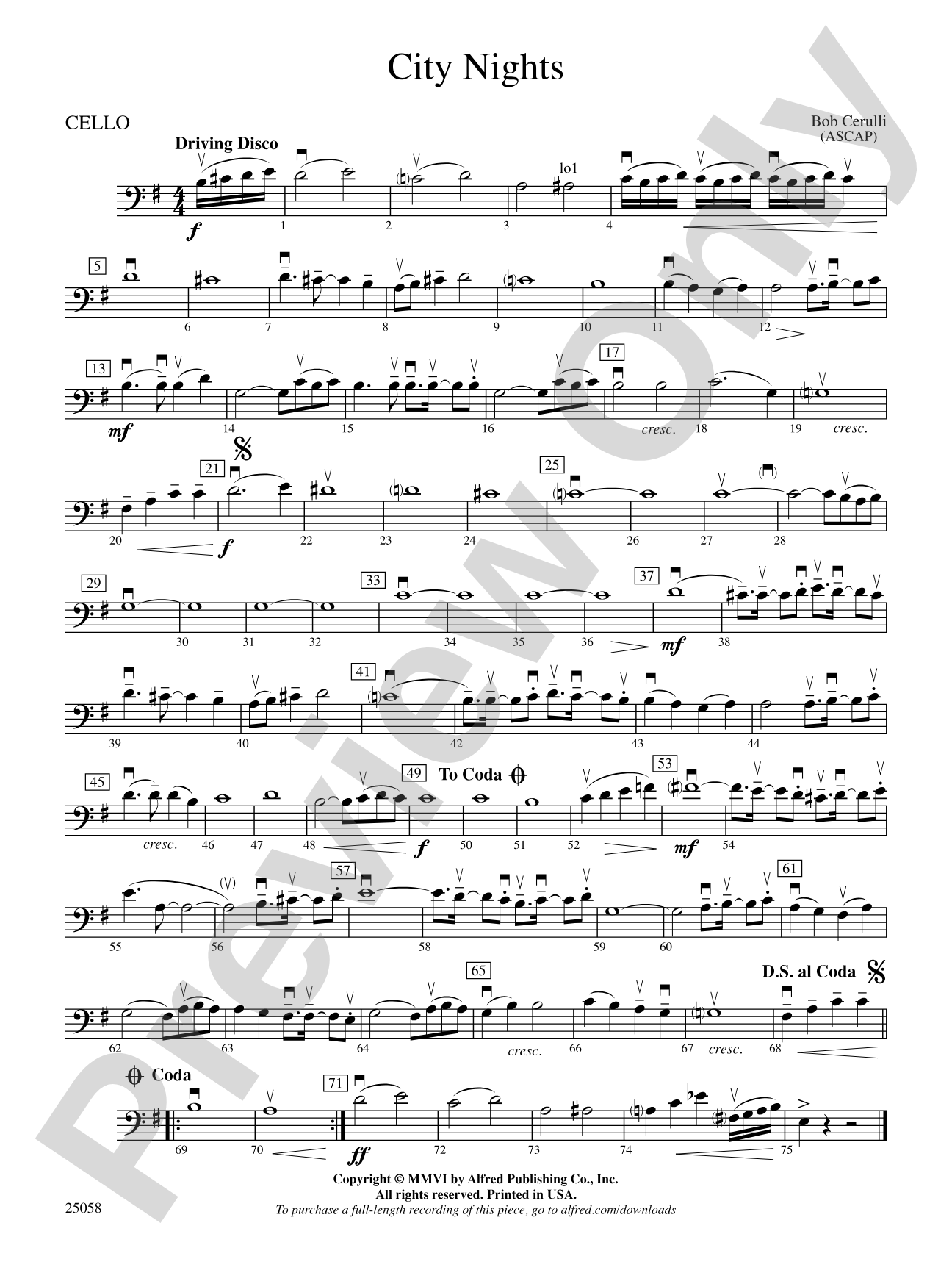 City Nights: Cello
