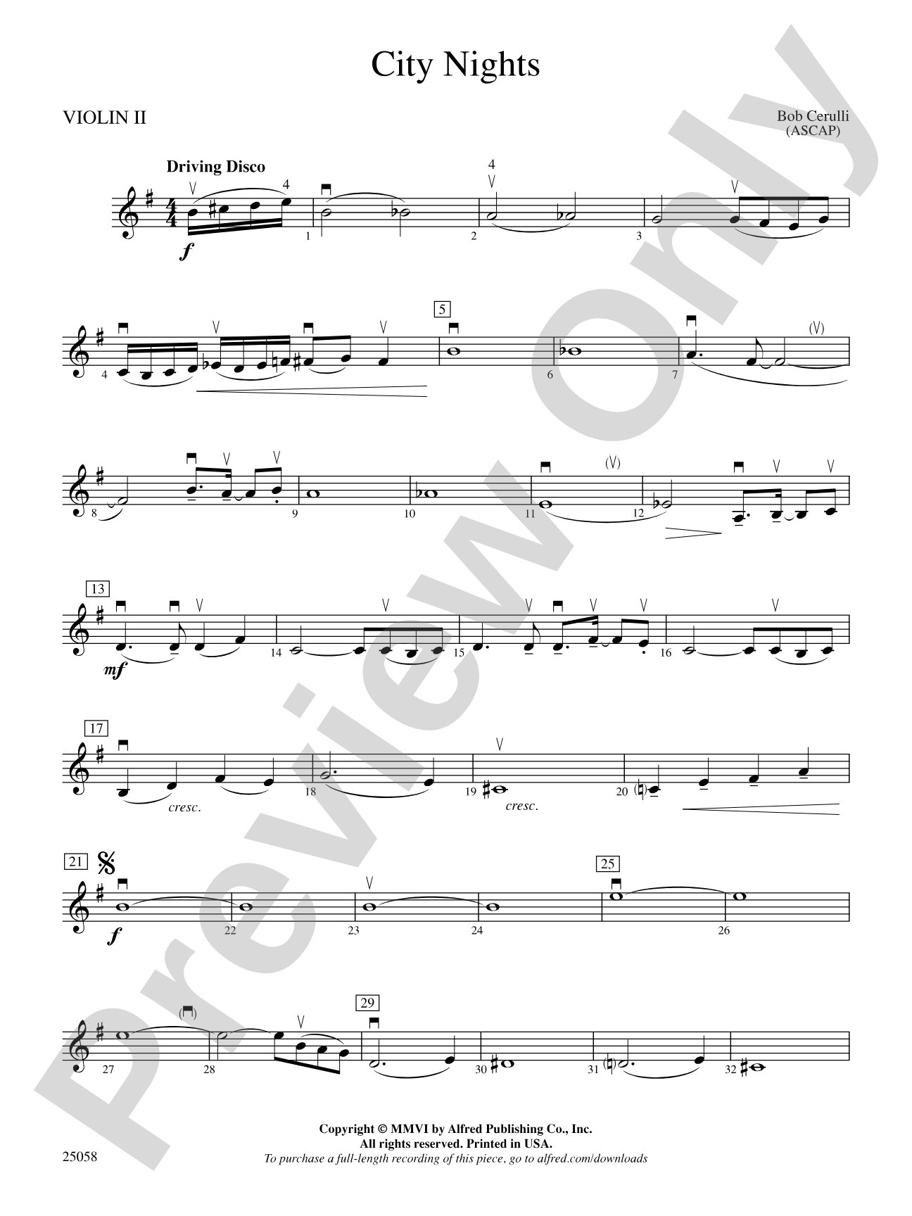 City Nights: 2nd Violin