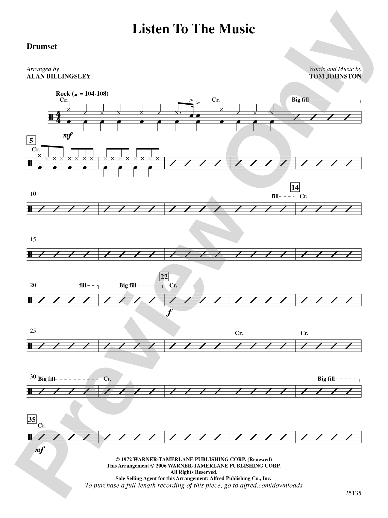Listen to the Music: Drums: Choral SoundPax