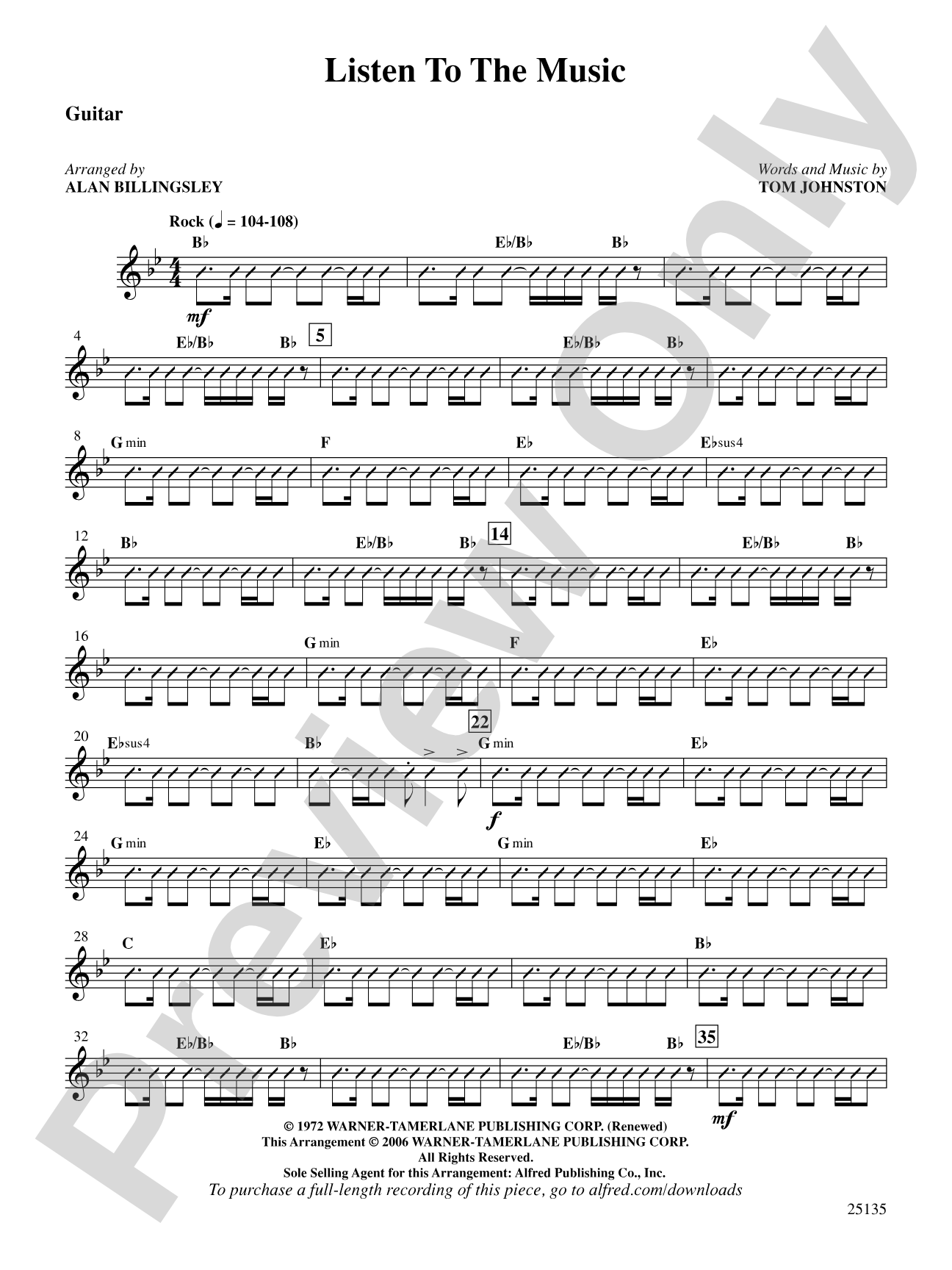 Listen to the Music: Guitar: Choral SoundPax