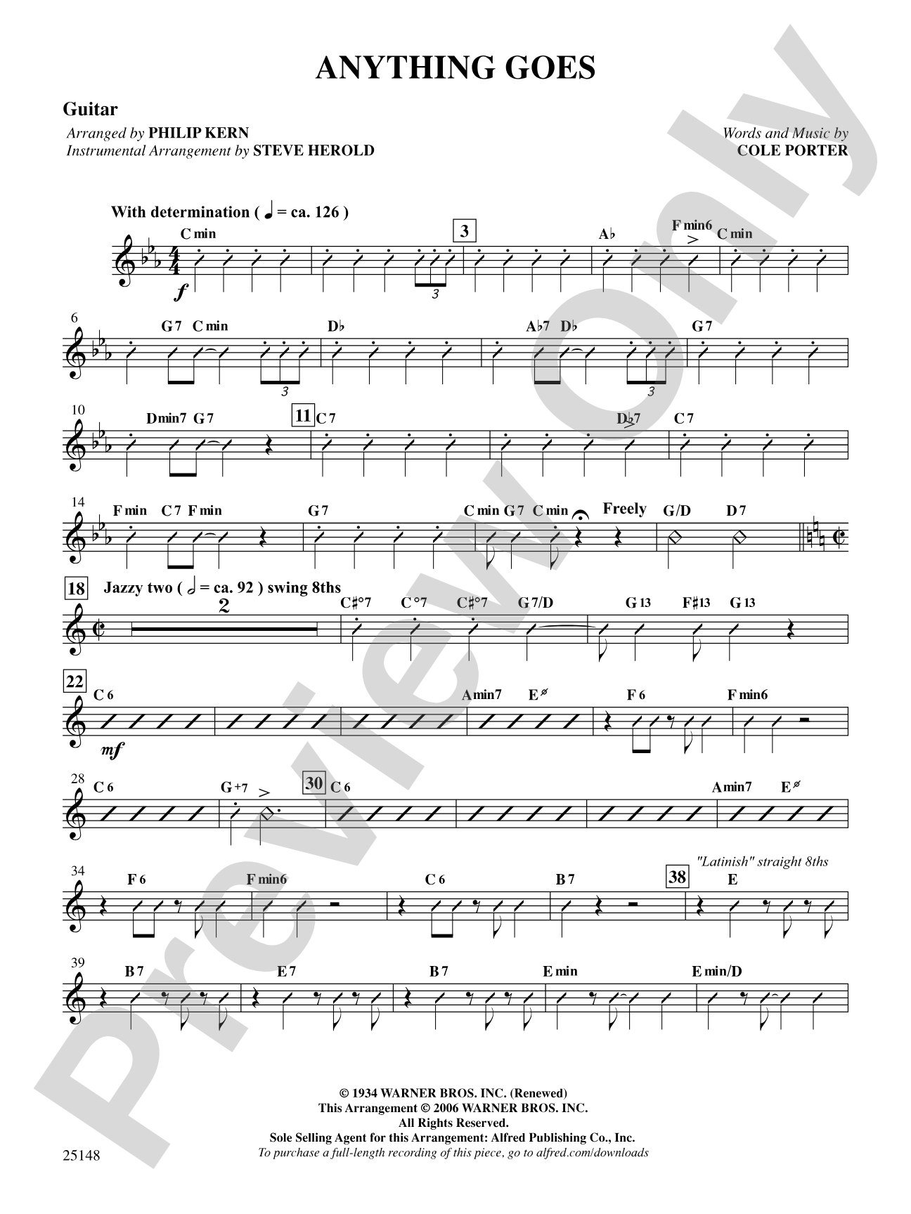 Anything Goes (from the musical Anything Goes): Guitar: Choral SoundPax