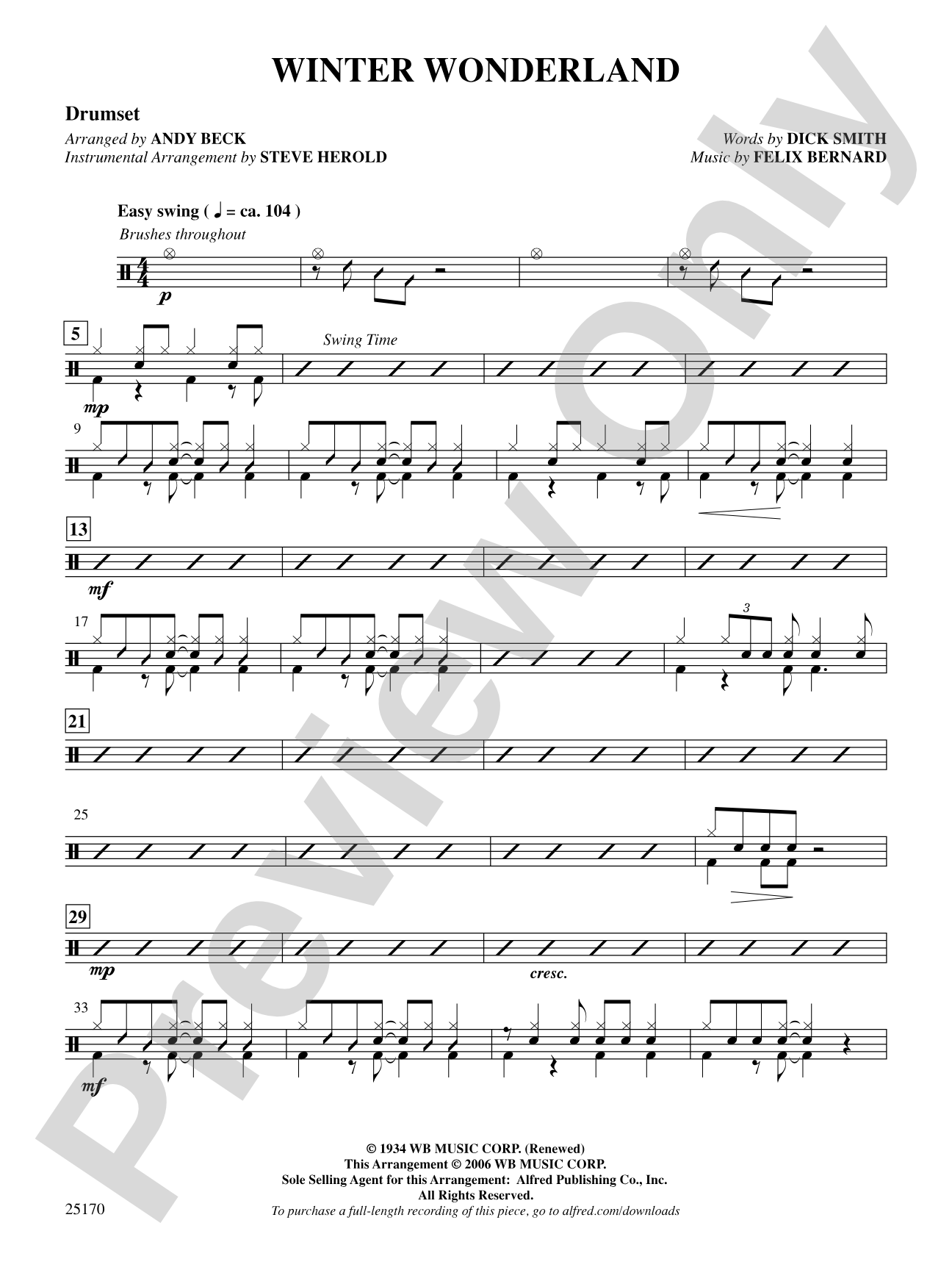 Winter Wonderland: Drums: Choral SoundPax