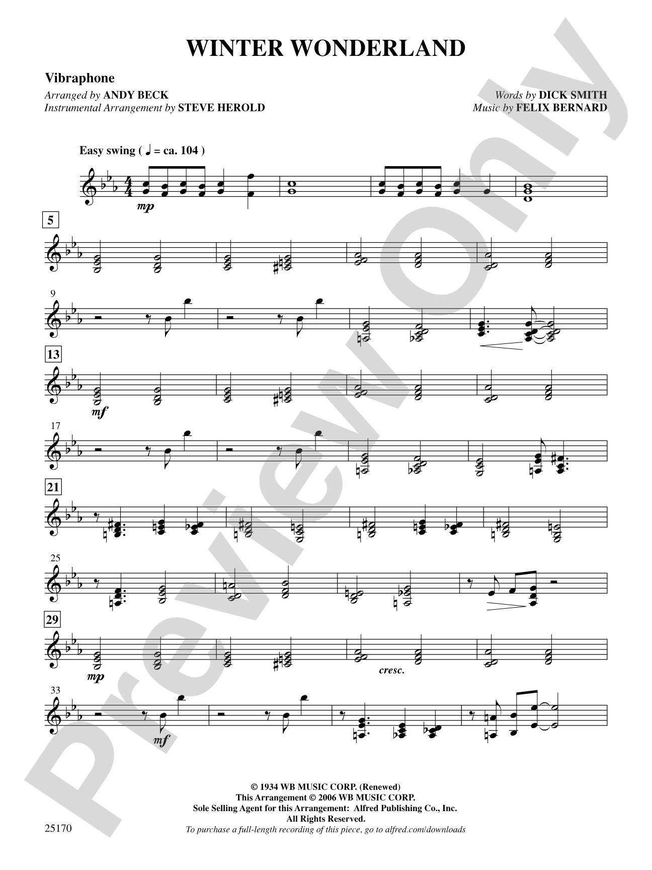 Winter Wonderland: Vibraphone: Choral SoundPax
