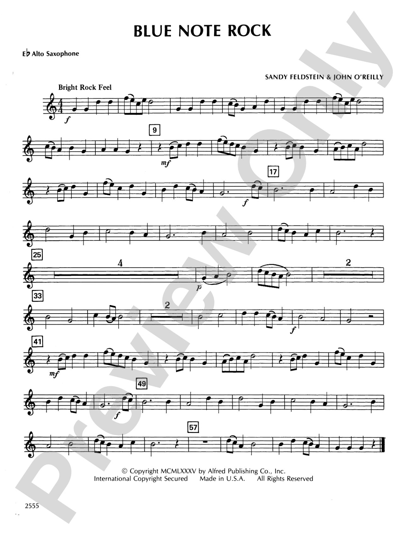 Blue Note Rock: E-flat Alto Saxophone