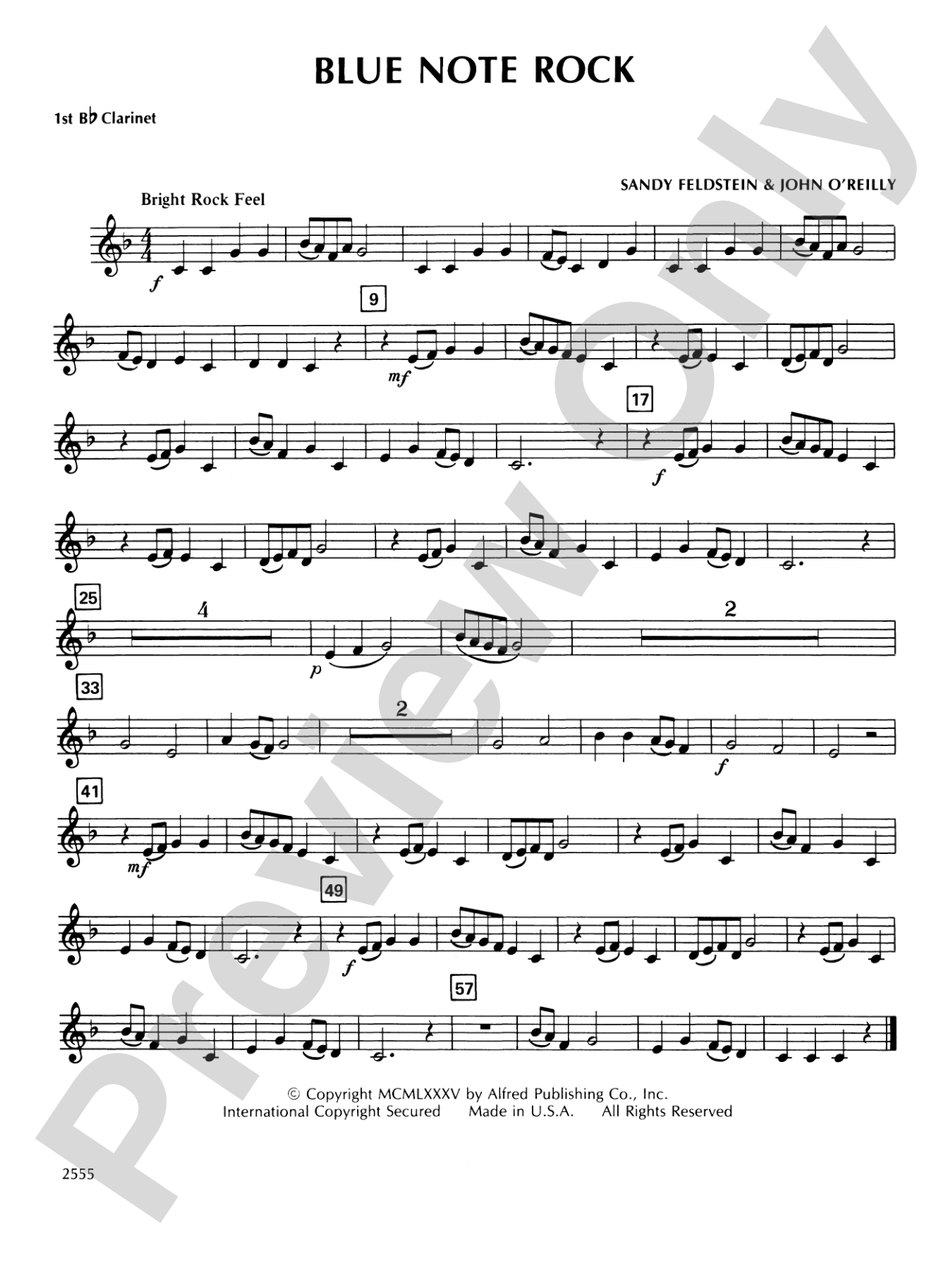 Blue Note Rock: 1st B-flat Clarinet