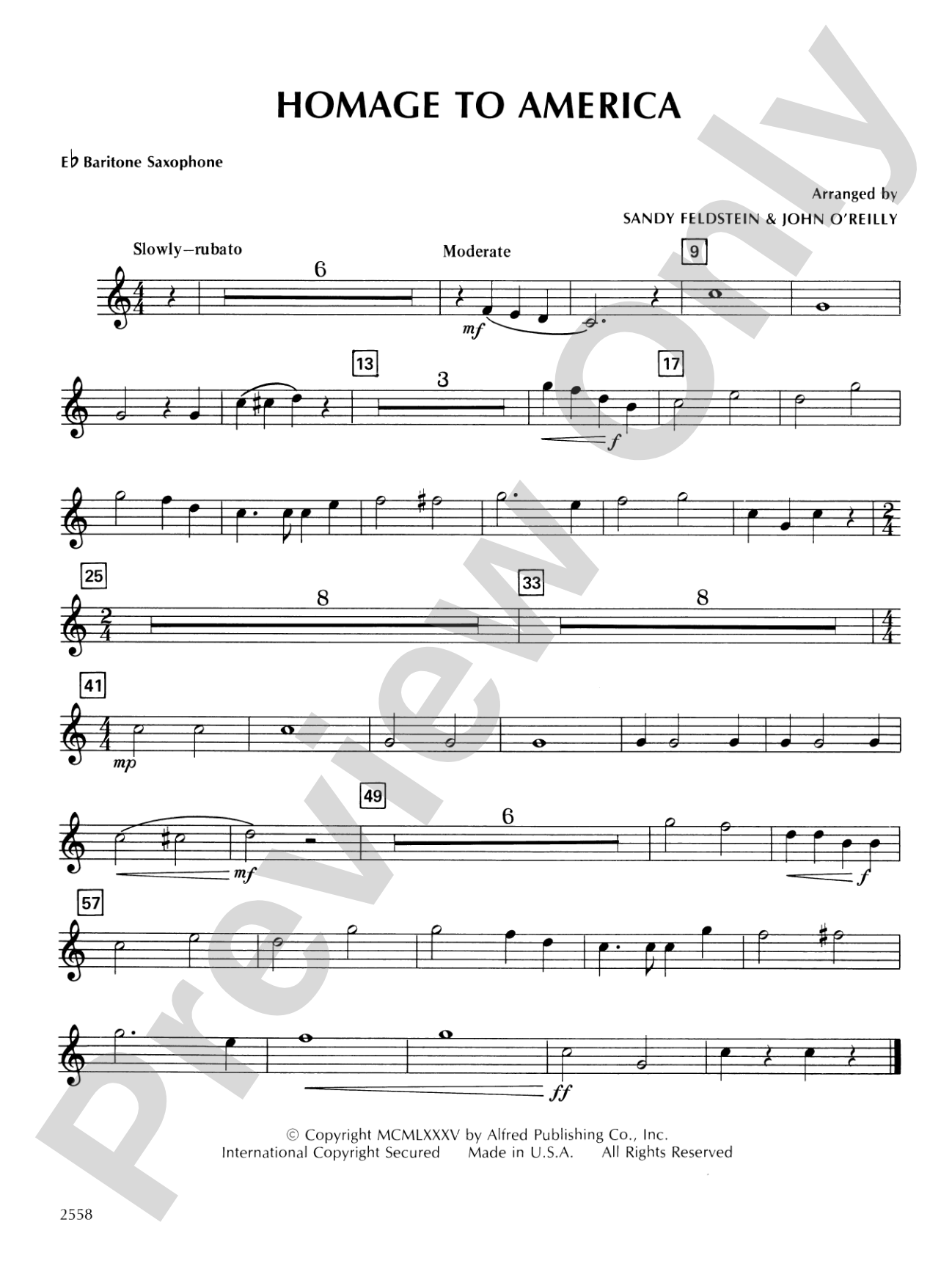 Homage to America: E-flat Baritone Saxophone