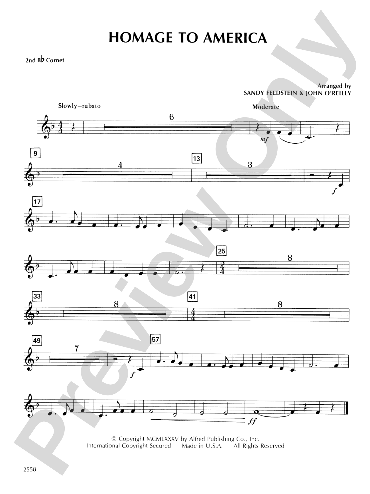 Homage to America: 2nd B-flat Cornet