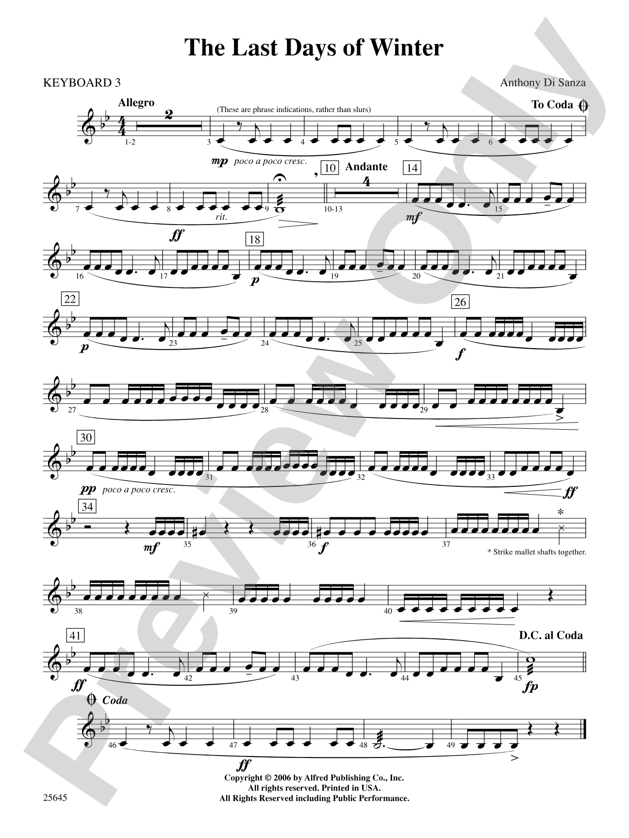 The Last Days of Winter (Keyboard Percussion Quartet): 3rd Keyboard