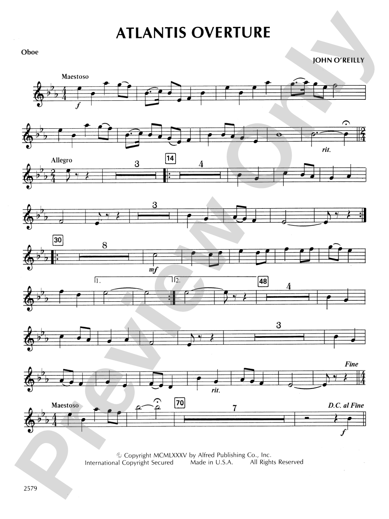 Atlantis Overture: Oboe