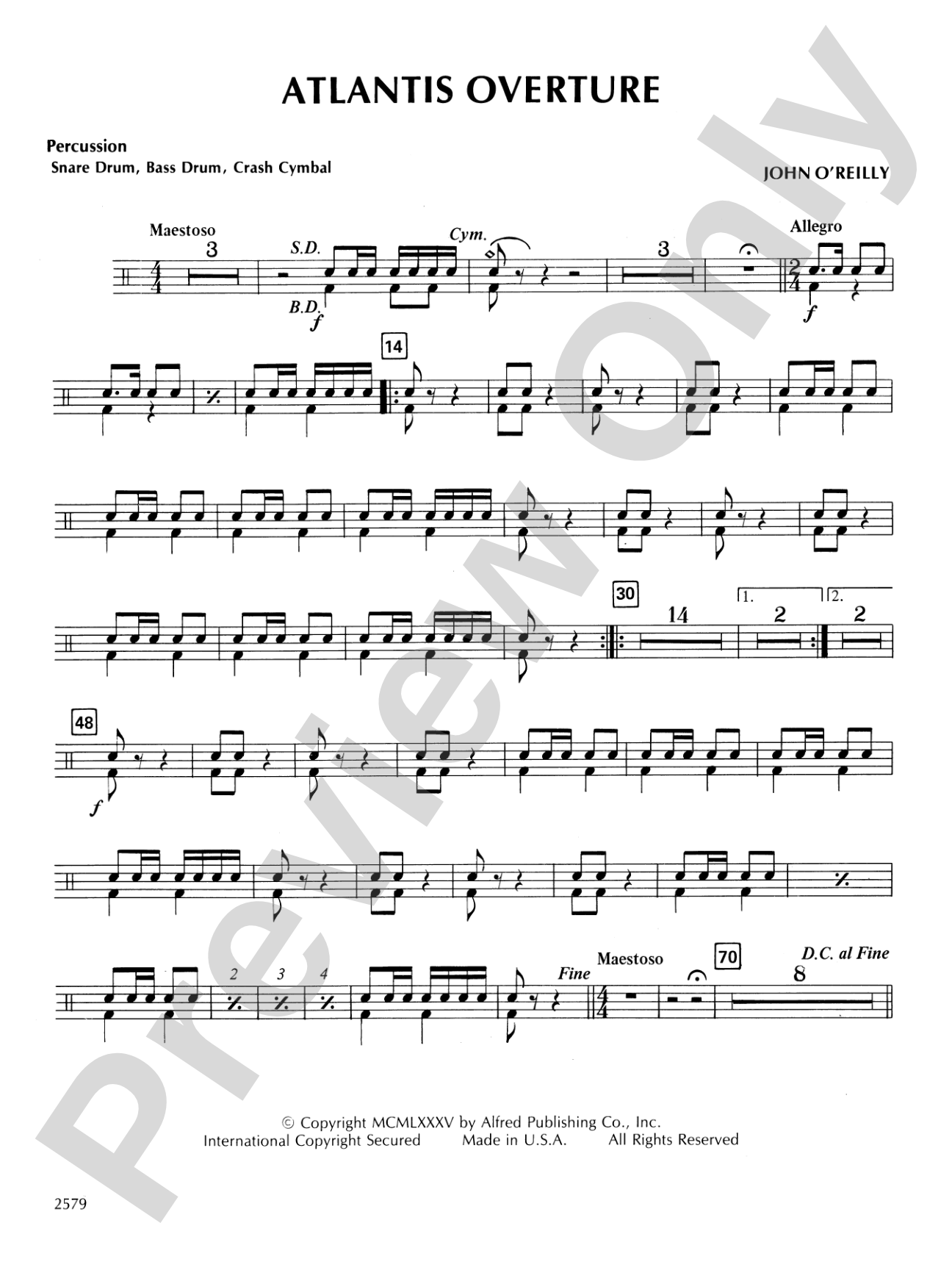 Atlantis Overture: 1st Percussion