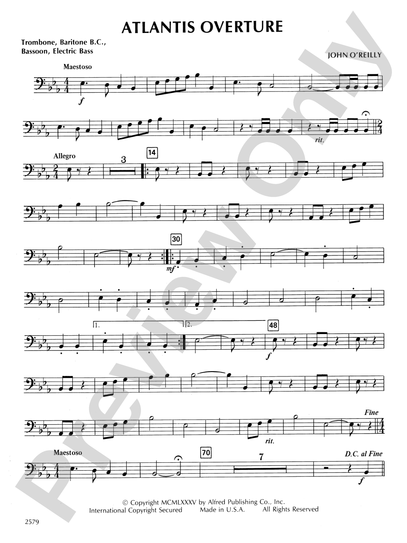 Atlantis Overture: 1st Trombone