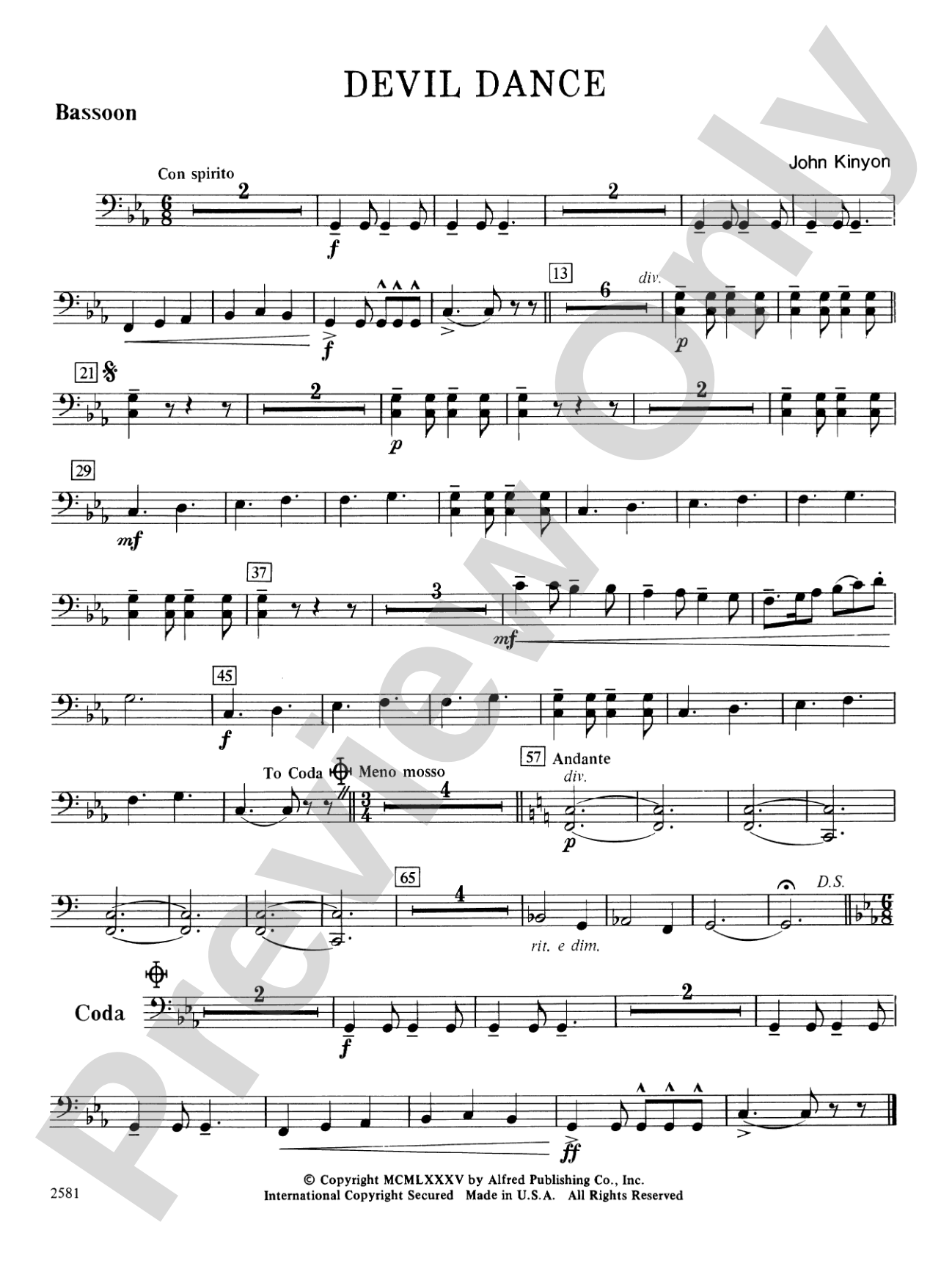 Devil Dance: Bassoon