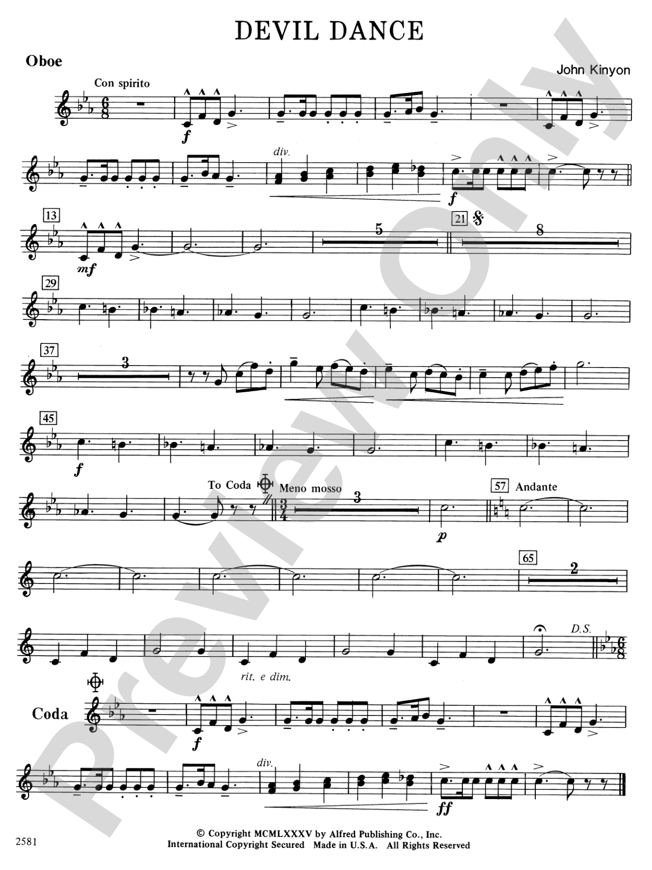 Devil Dance: Oboe