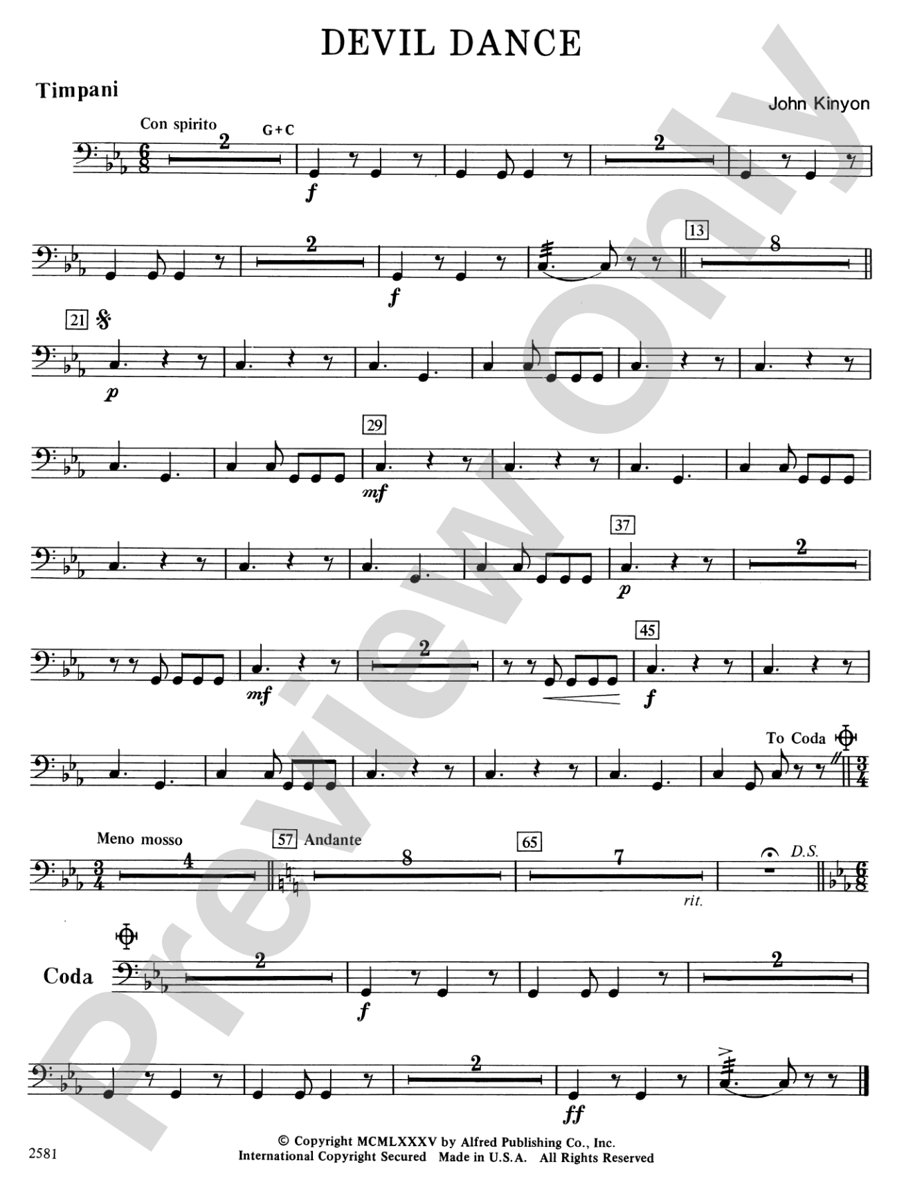 Devil Dance: Timpani