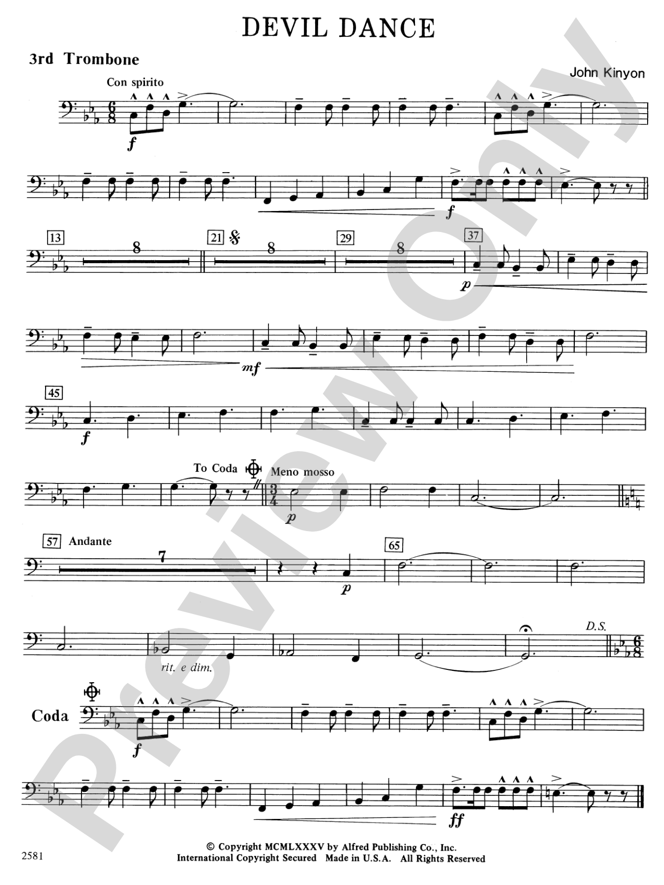 Devil Dance: 3rd Trombone