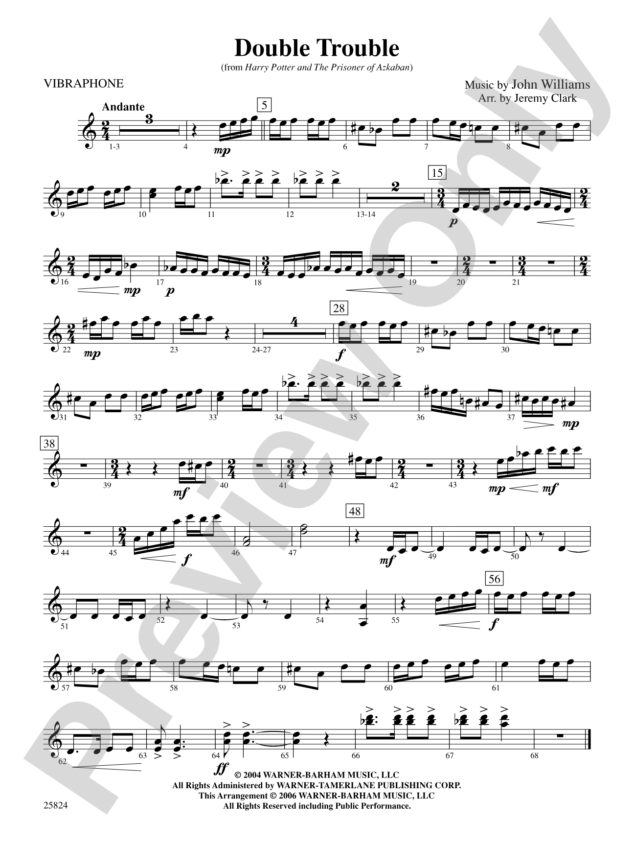 Double Trouble (from Harry Potter and the Prisoner of Azkaban): Vibraphone