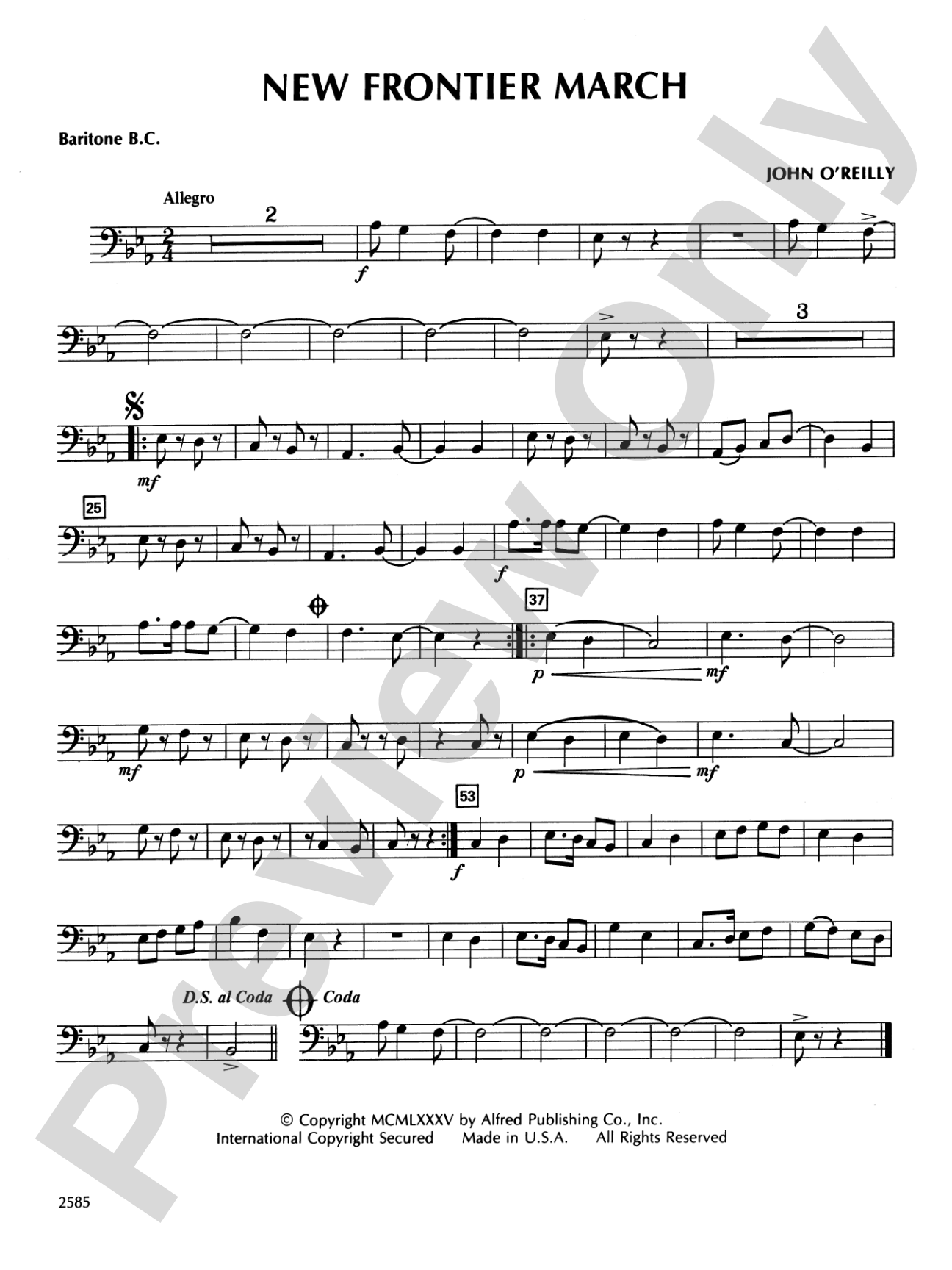 New Frontier March: Baritone B.C.