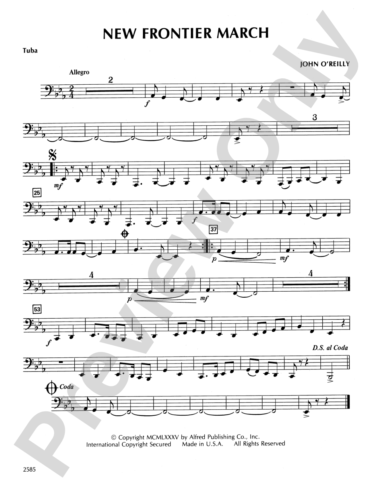 New Frontier March: Tuba