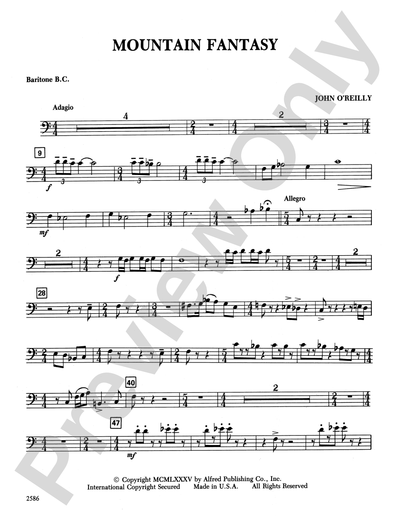 Mountain Fantasy: Baritone B.C.