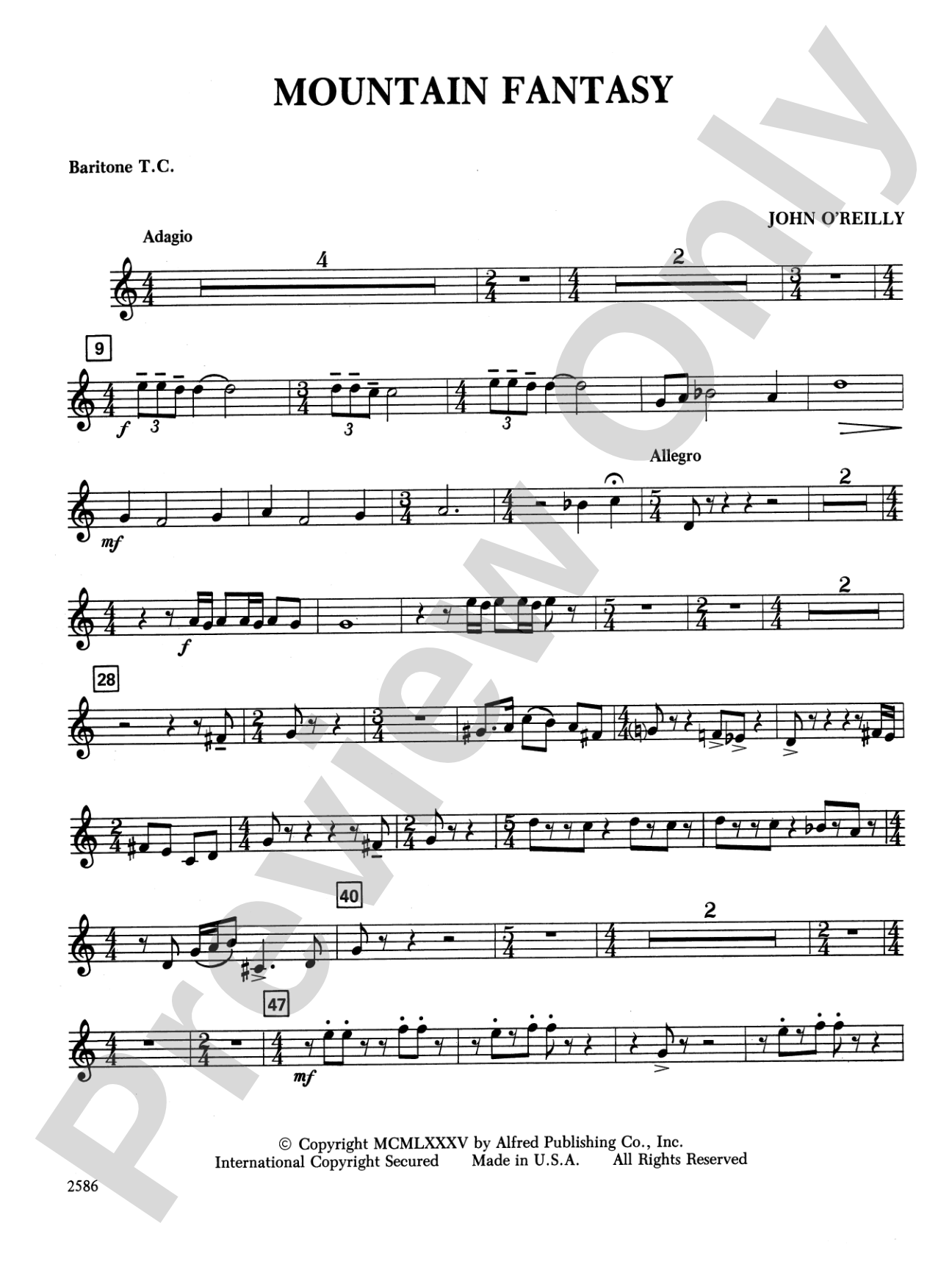 Mountain Fantasy: Baritone T.C.