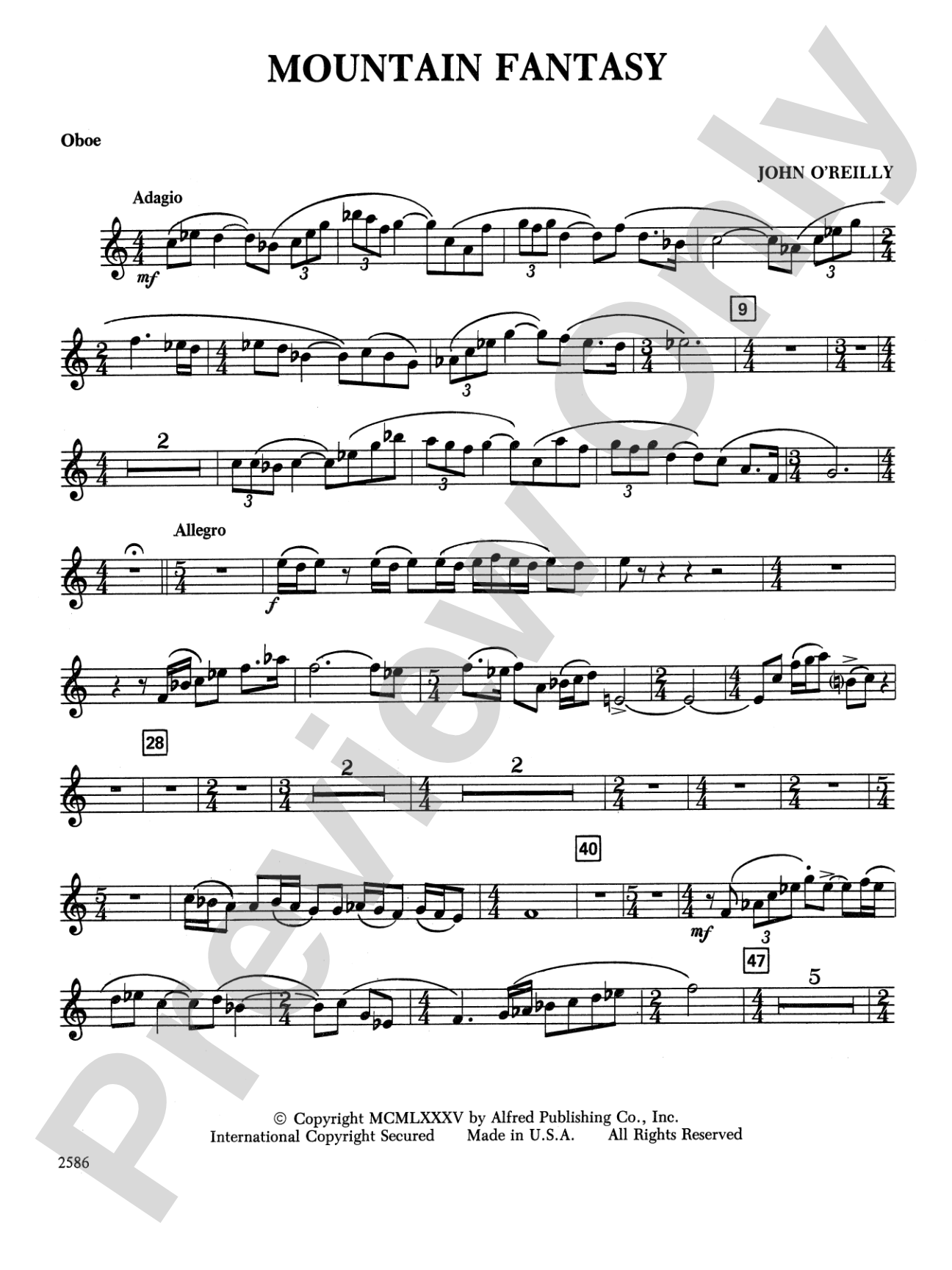 Mountain Fantasy: Oboe
