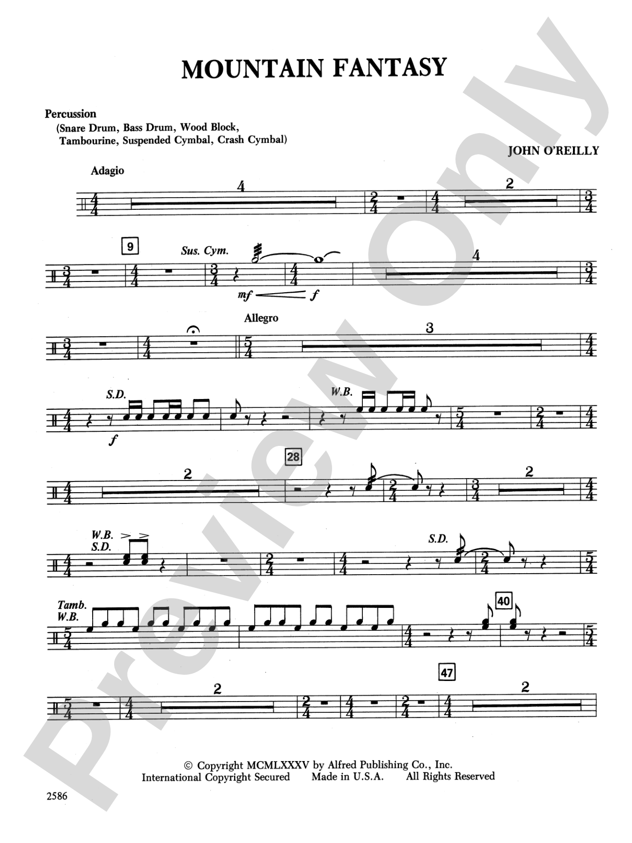 Mountain Fantasy: 1st Percussion