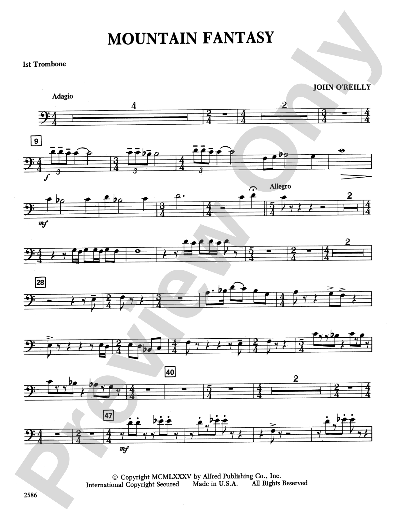 Mountain Fantasy: 1st Trombone