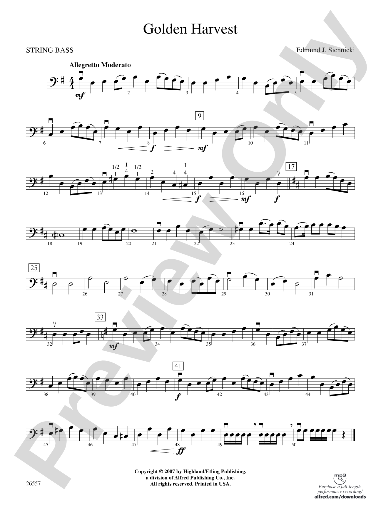 Golden Harvest: String Bass