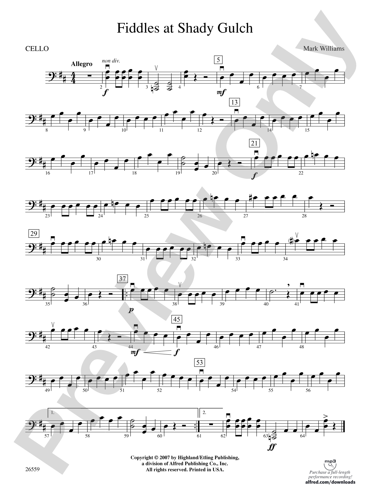 Fiddles at Shady Gulch: Cello