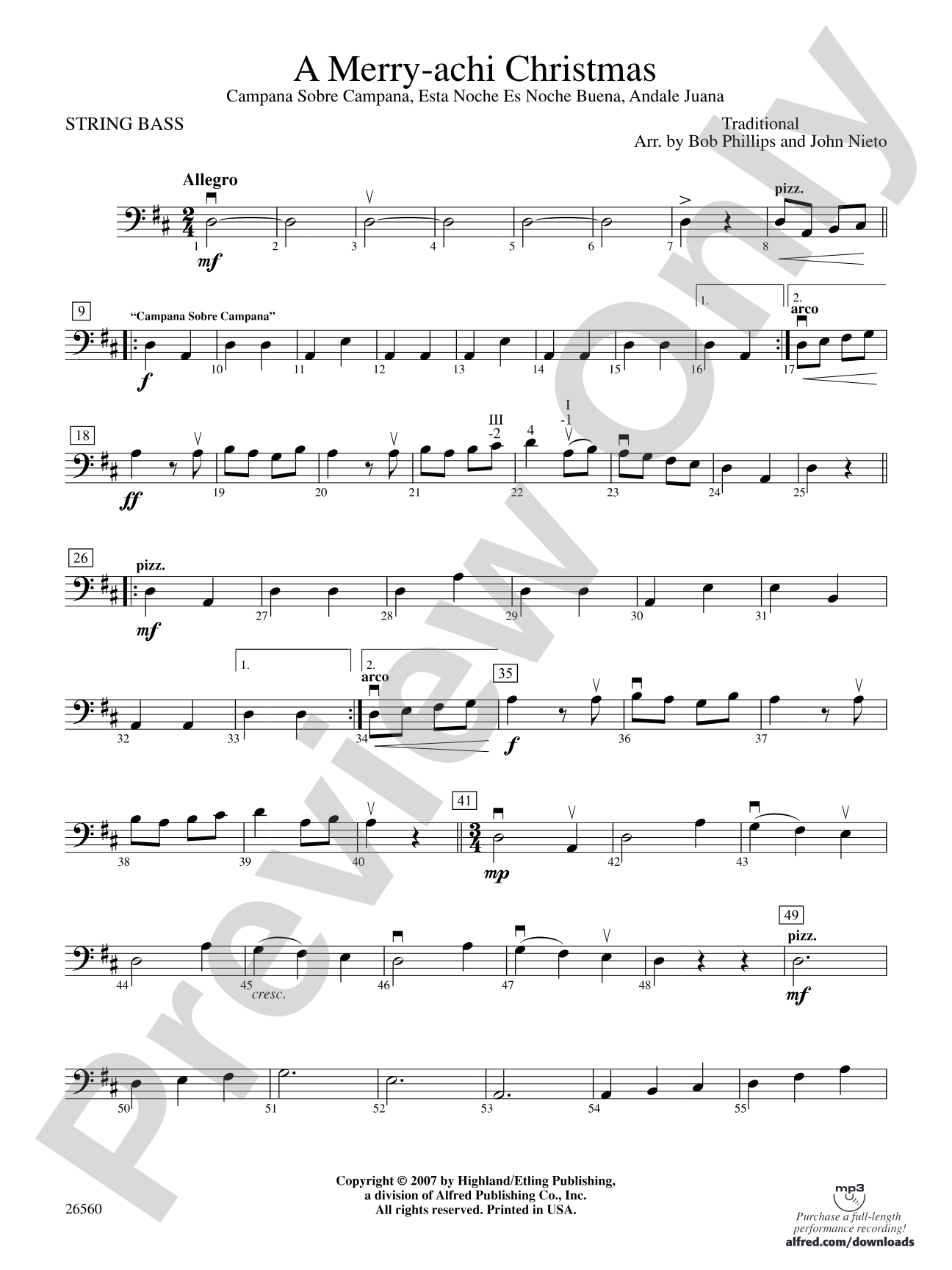 A Merry-achi Christmas: String Bass