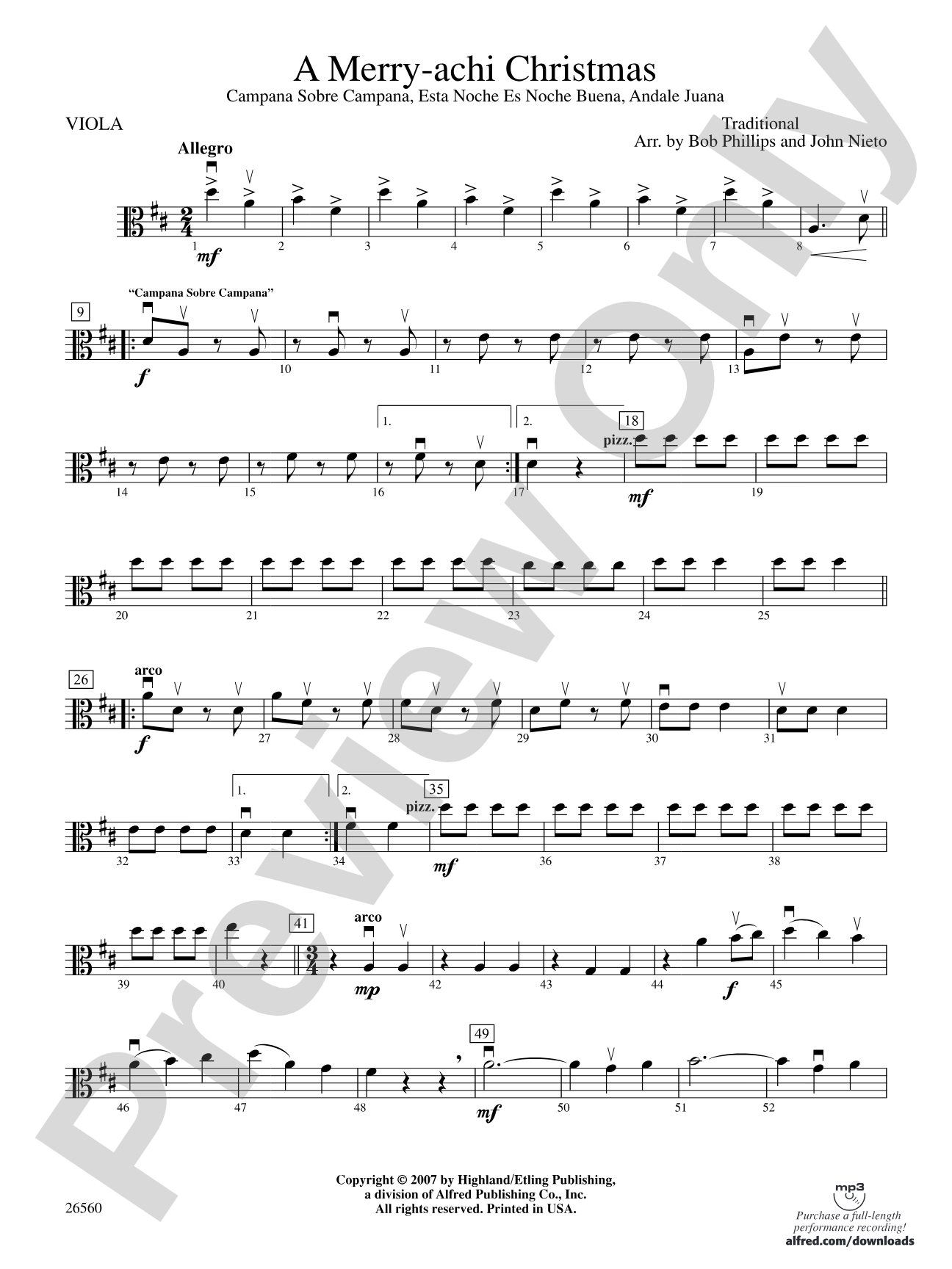 A Merry-achi Christmas: Viola