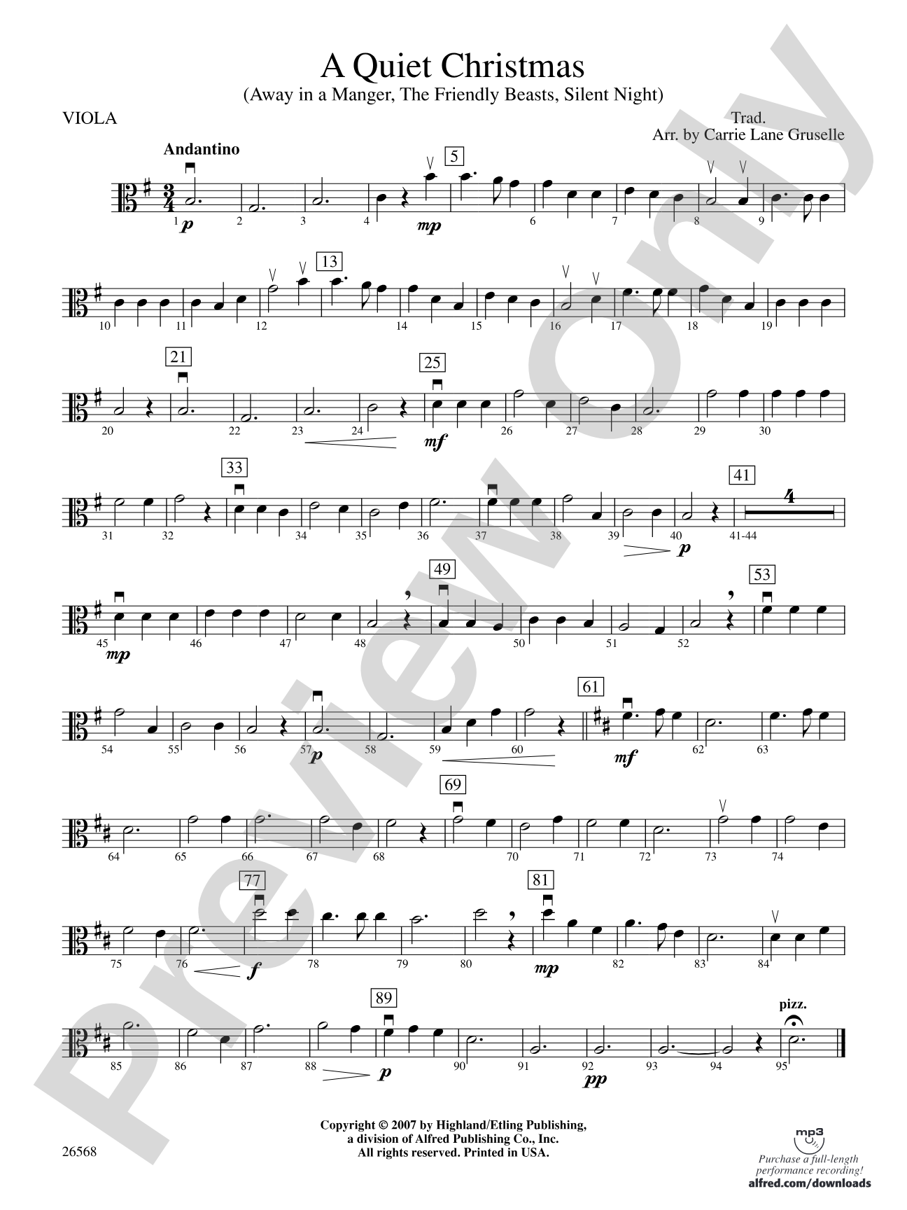 A Quiet Christmas: Viola