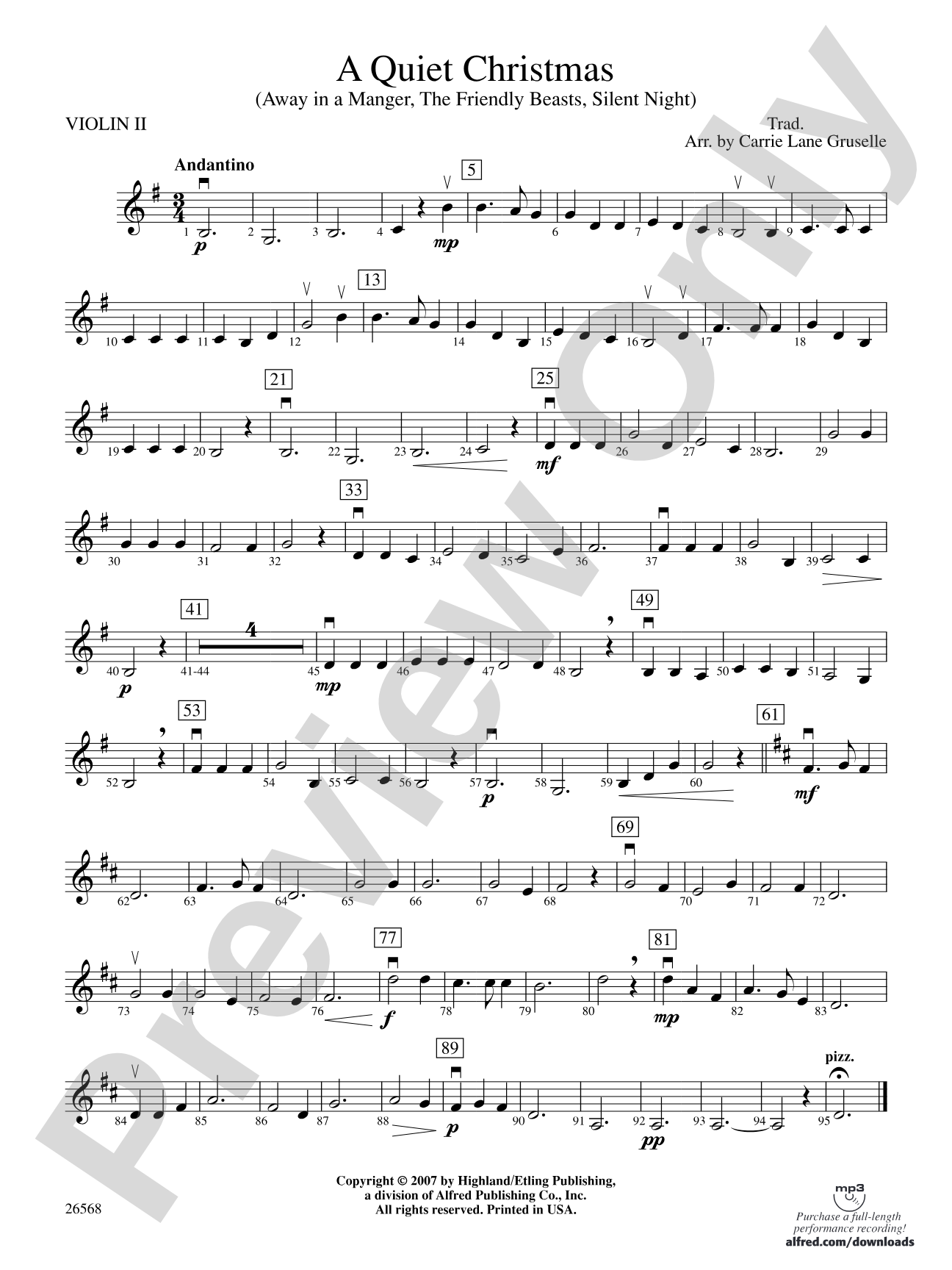 A Quiet Christmas: 2nd Violin