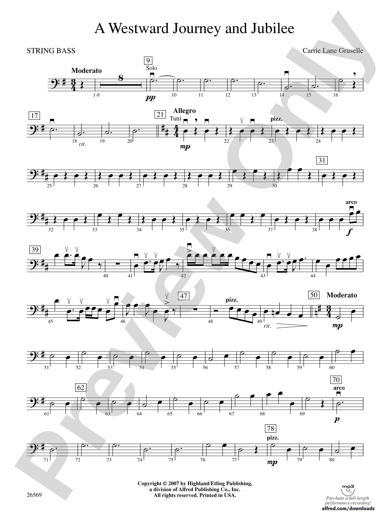 A Westward Journey and Jubilee: String Bass
