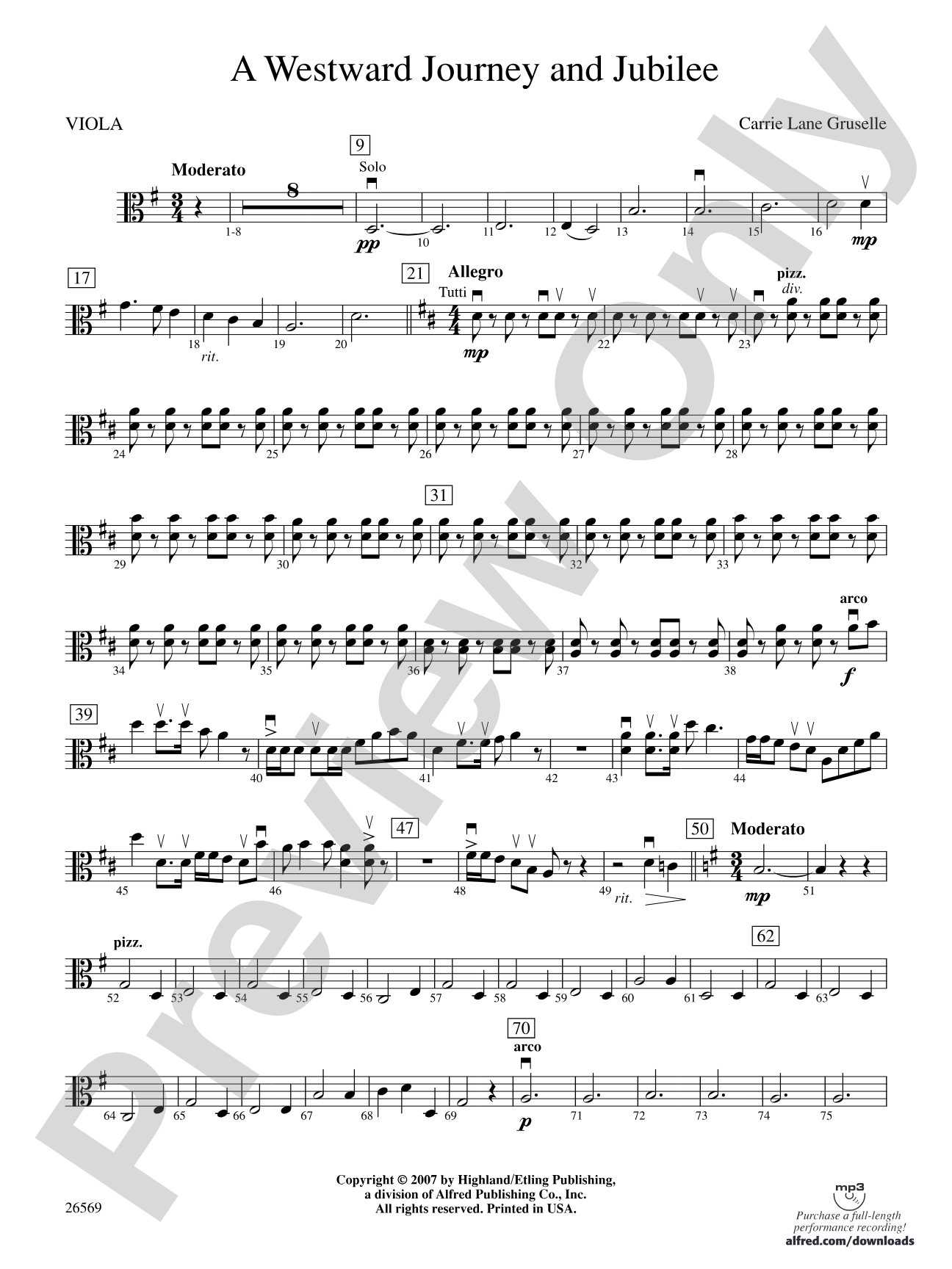 A Westward Journey and Jubilee: Viola