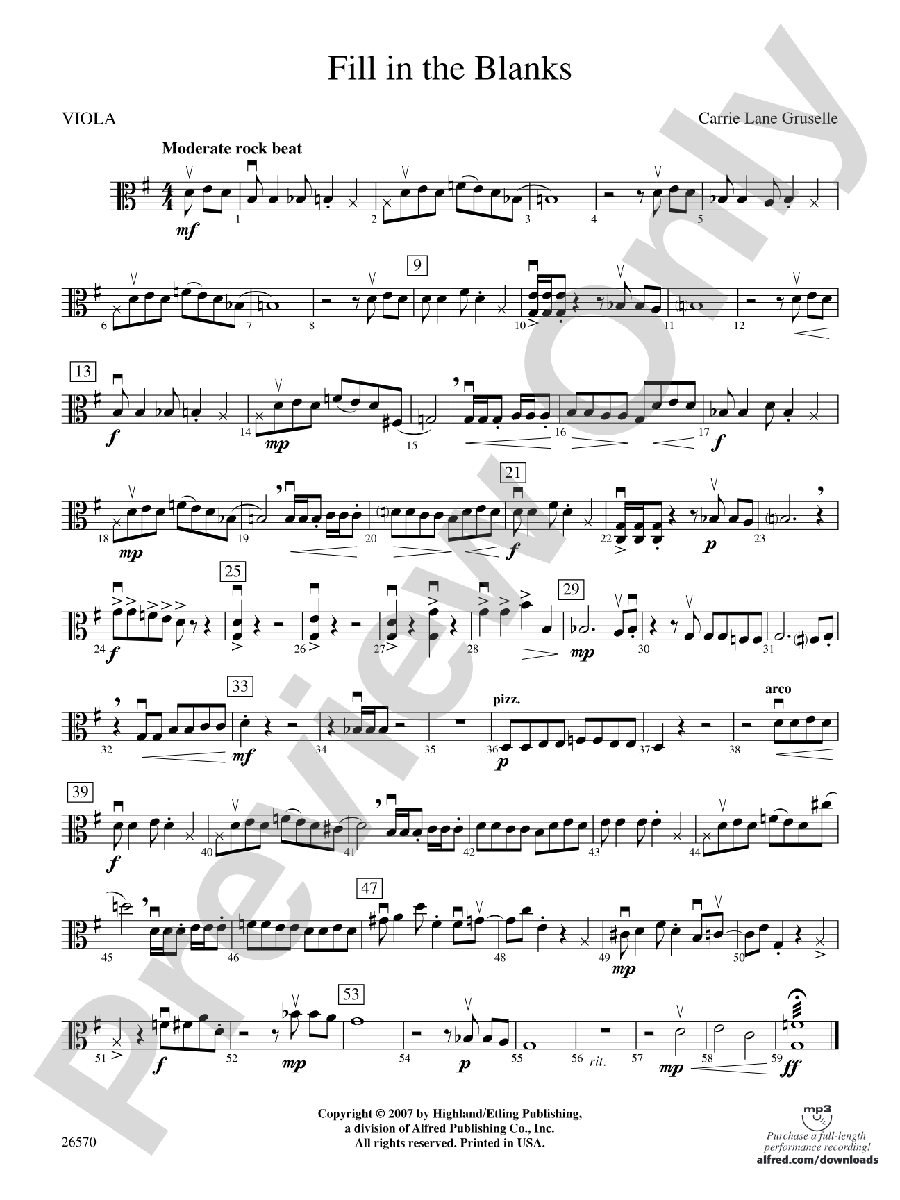 Fill in the Blanks: Viola