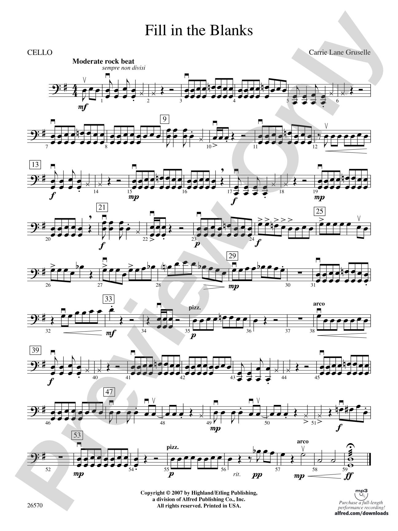 Fill in the Blanks: Cello