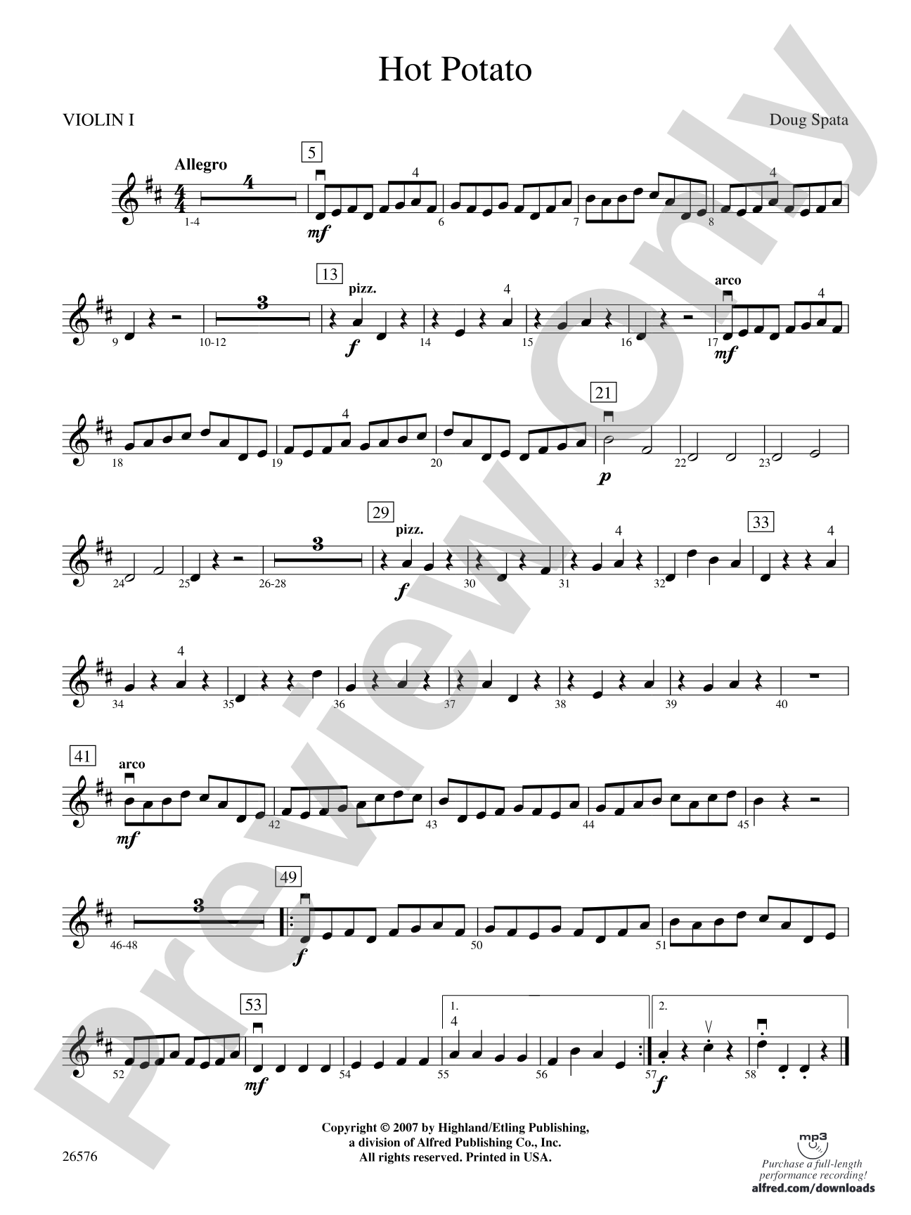 Hot Potato: 1st Violin