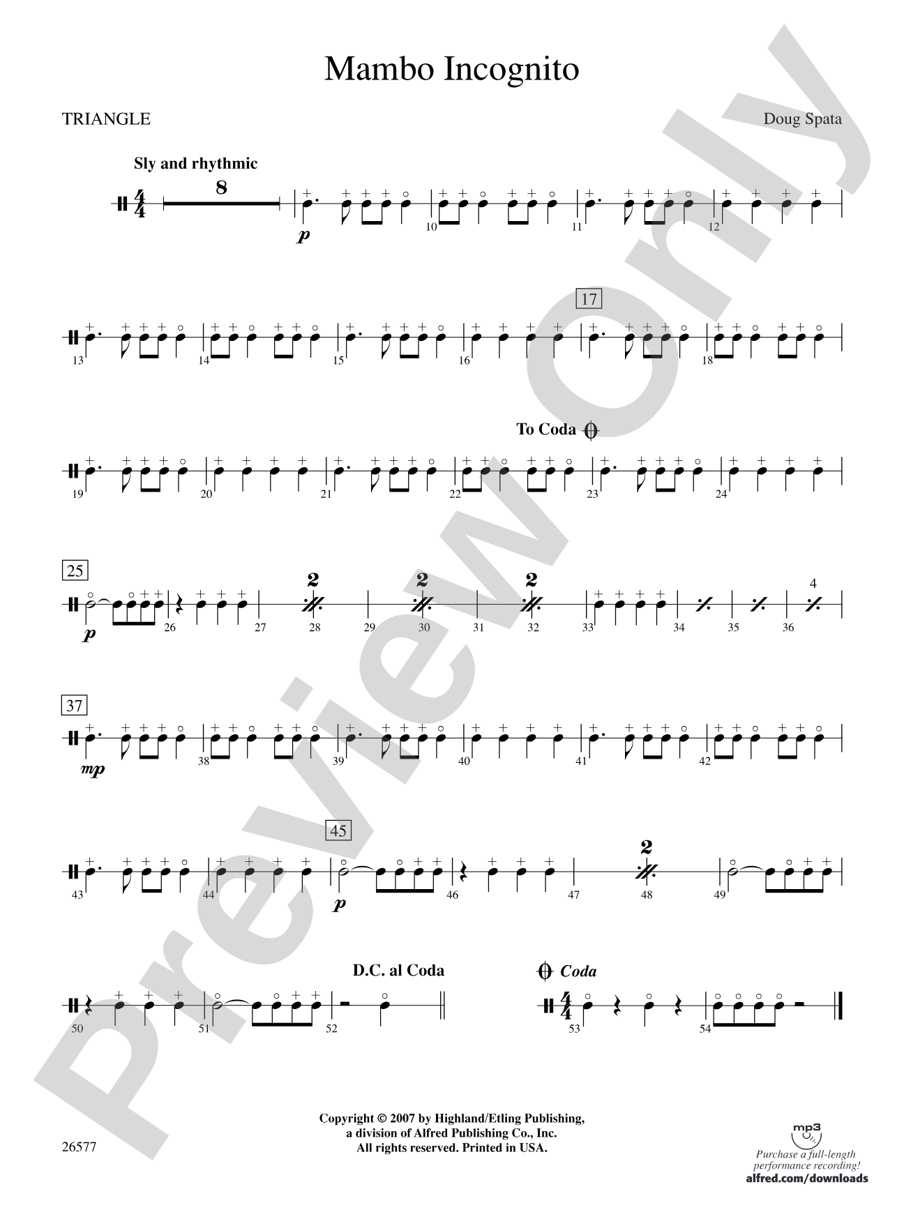 Mambo Incognito: 2nd Percussion