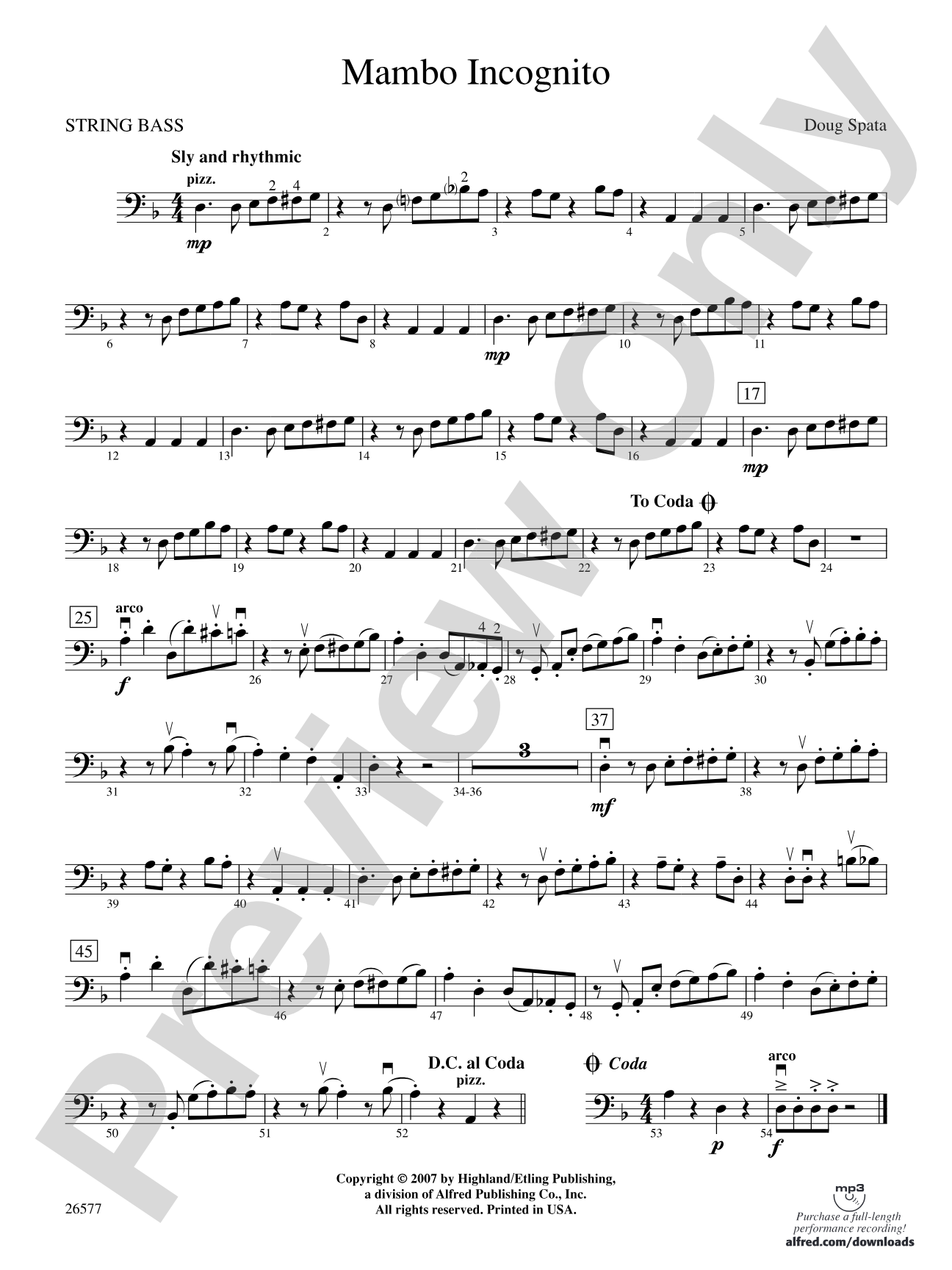 Mambo Incognito: String Bass
