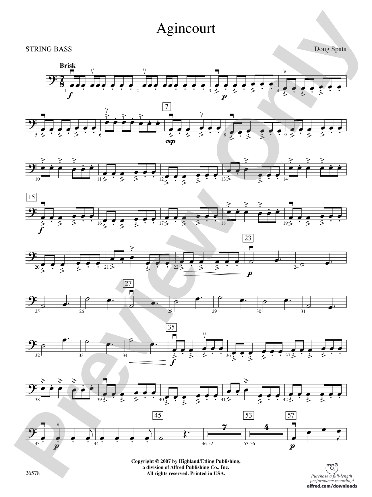 Agincourt: String Bass