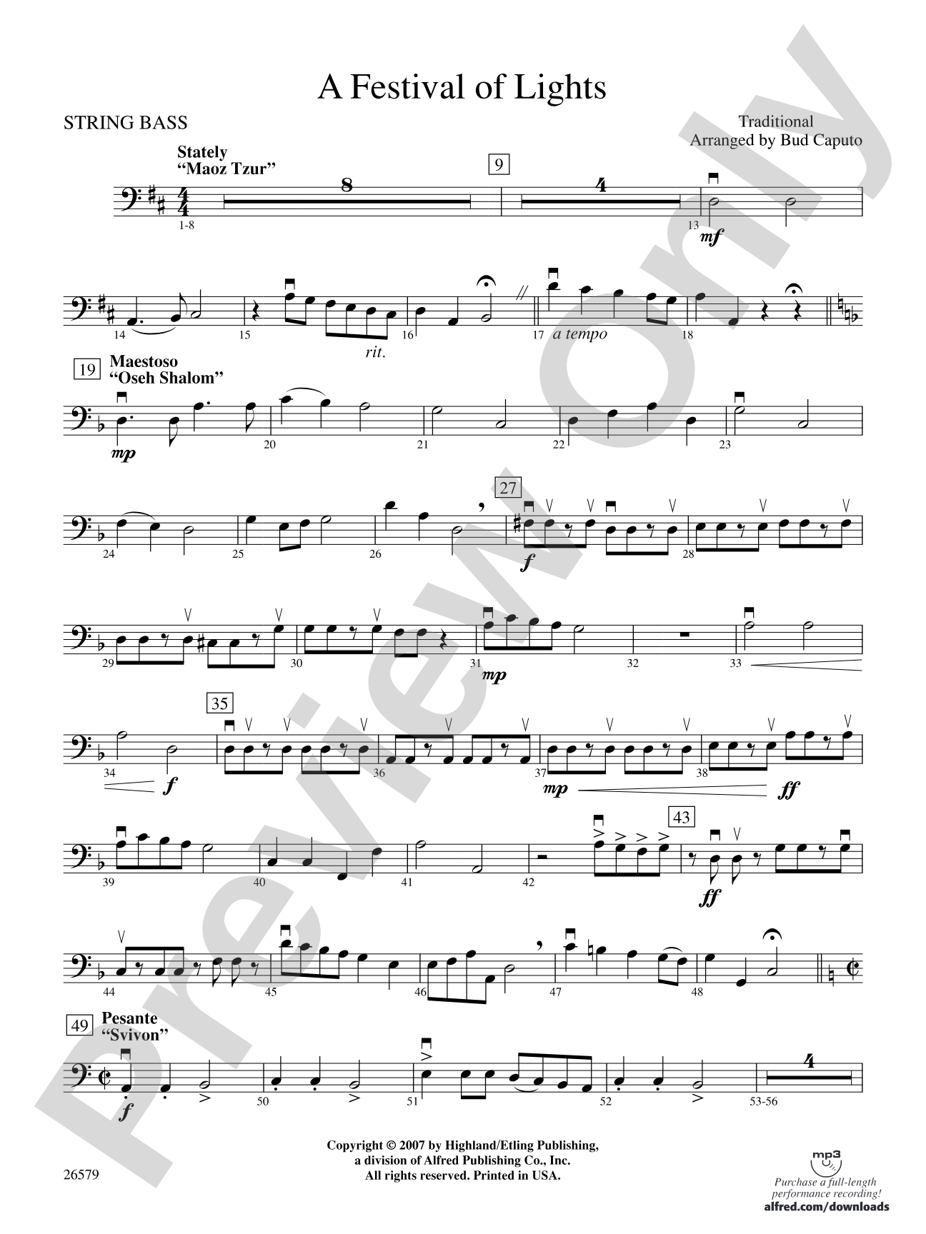 A Festival of Lights: String Bass
